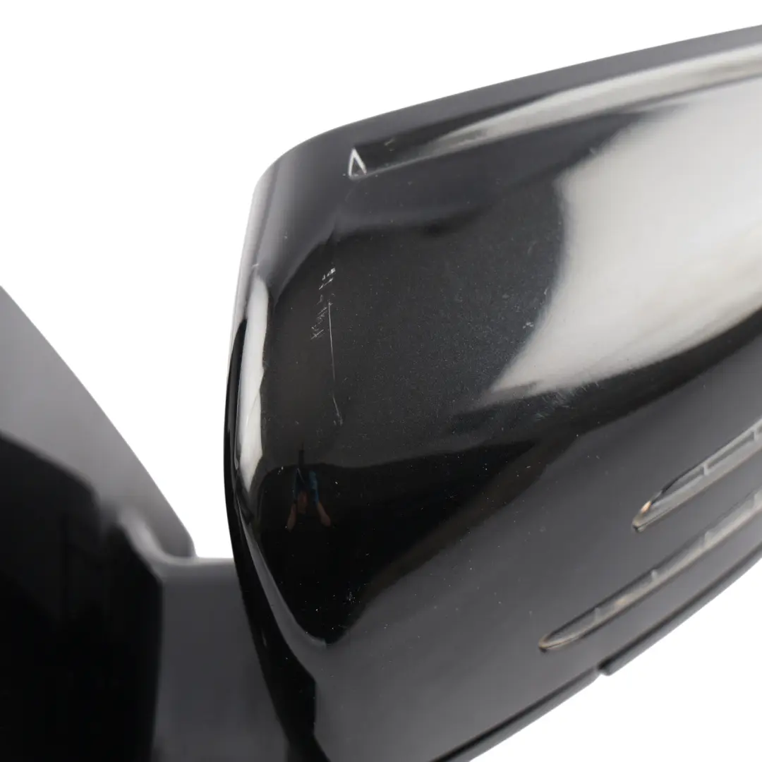 Mercedes C207 Wing Mirror Door Left N/S High Gloss Auto Dip Obsidian Black - 197 - SKU RHD-A2078101976-OB - Part number A2078101976