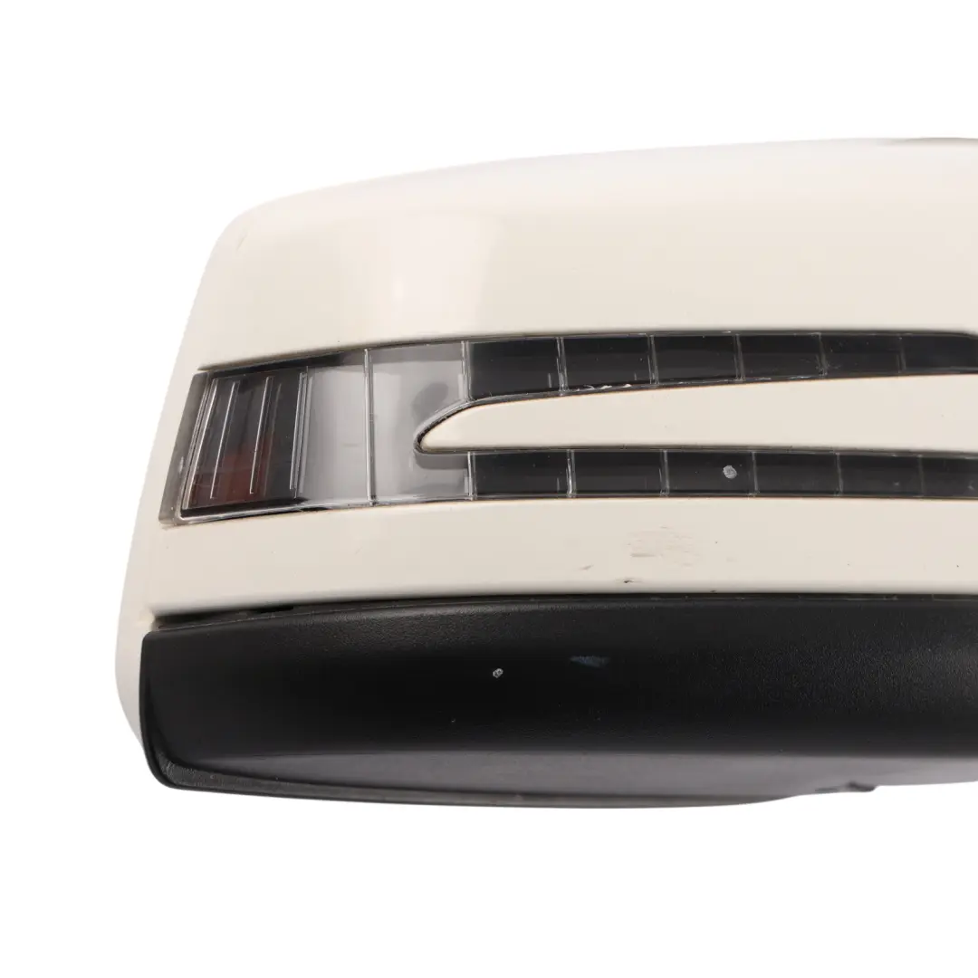 Outside Wing Mirror Power Fold Right O/S Calcite White - 650 to Mercedes W246 with Part number A2468100200 Mercedes W246 Outside Wing Mirror Power Fold Right O/S Calcite White - 650 - SKU RHD-A2468100200-CW - Part number A2468100200