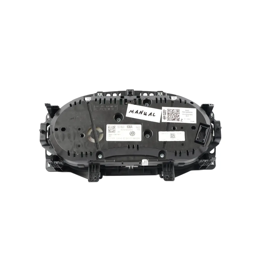 Instrument Cluster Gauge Speedo Petrol Manual to Volkswagen Golf Mk7 with Part number F5G1920930A Volkswagen Golf Mk7 Instrument Cluster Gauge Speedo Petrol Manual - SKU RHD-5G1920930A - Part number F5G1920930A