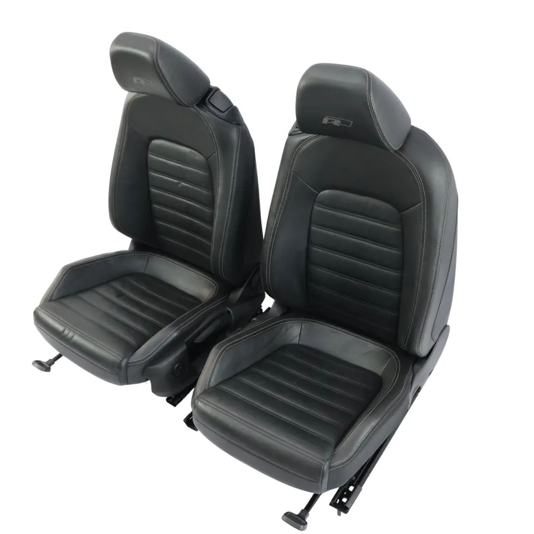 Volkswagen Scirocco Mk3 Black Leather Heated Seat Set Front Rear Seats R-Line - SKU VW-SCIROCCO-MK3-SEATS-SET-LEATHER - Part number VW-SCIROCCO-MK3-SEATS-SET-LEATHER