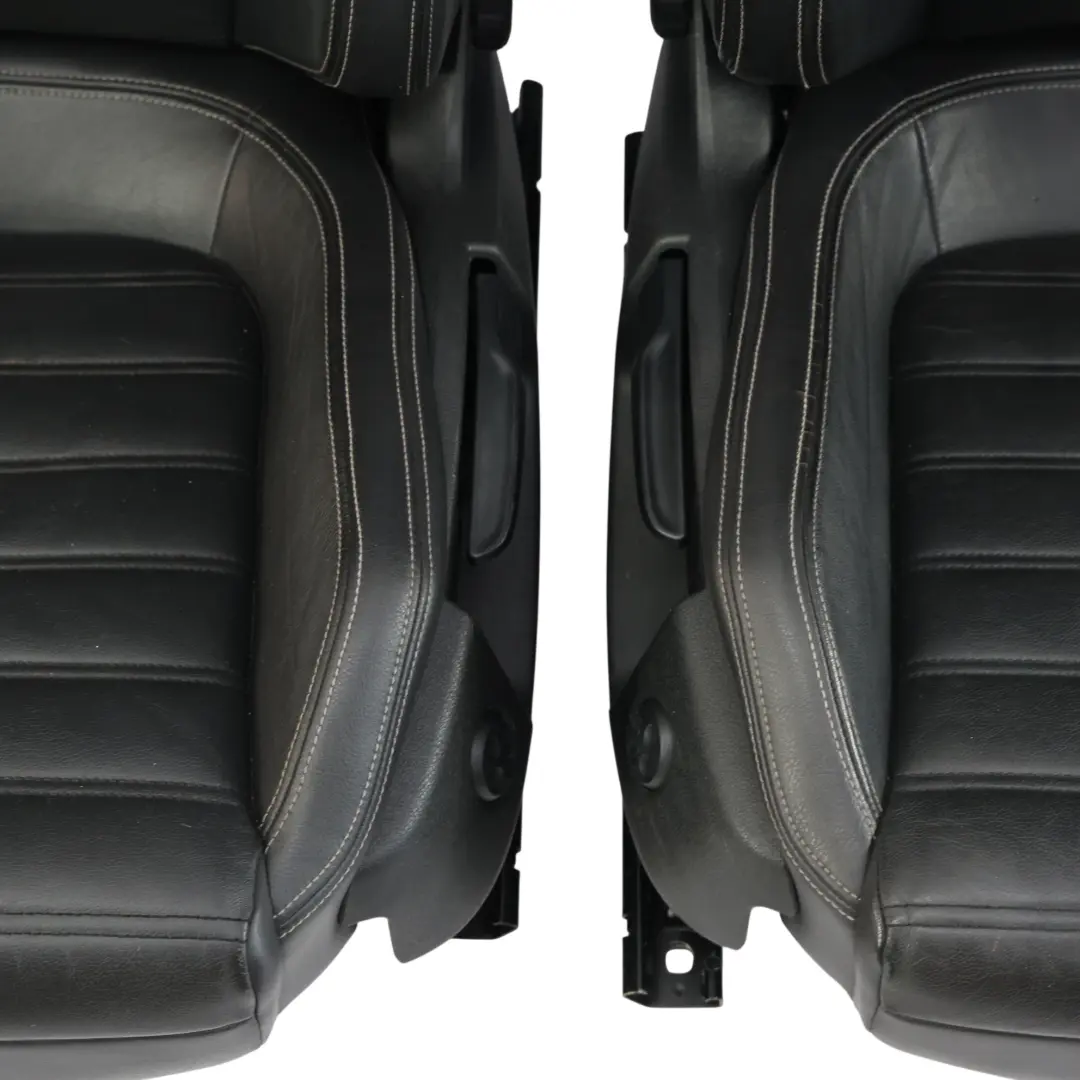 Volkswagen Scirocco Mk3 Black Leather Heated Seat Set Front Rear Seats R-Line - SKU VW-SCIROCCO-MK3-SEATS-SET-LEATHER - Part number VW-SCIROCCO-MK3-SEATS-SET-LEATHER