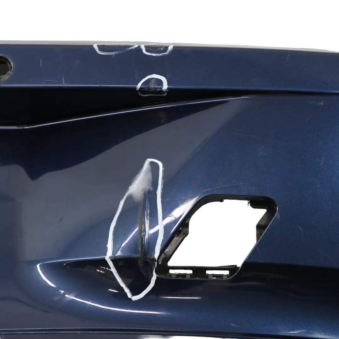 Bumper BMW F20 F21 Trim Panel Cover PDC Tiefseeblau Blue Metallic - A76 to Rear with Part number 0038877 Rear Bumper BMW F20 F21 Trim Panel Cover PDC Tiefseeblau Blue Metallic - A76 - SKU 0038877-DSB - Part number 0038877