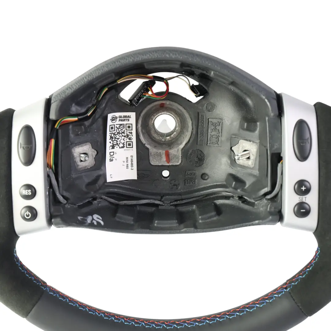 Leather / Alcantara Sport Steering Wheel Multifunction to Mini Cooper R50 NEW Black with Part number 0146480 Mini Cooper R50 NEW Black Leather / Alcantara Sport Steering Wheel Multifunction - SKU 0146480-3 - Part number 0146480