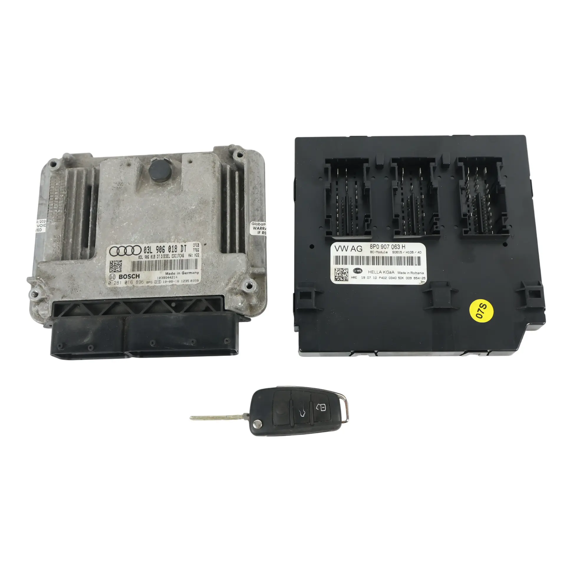 Audi TT 8J 2.0 TDI Quattro 170HP CFGB Kit ECU BCM Chiave 03L906018DT Manuale