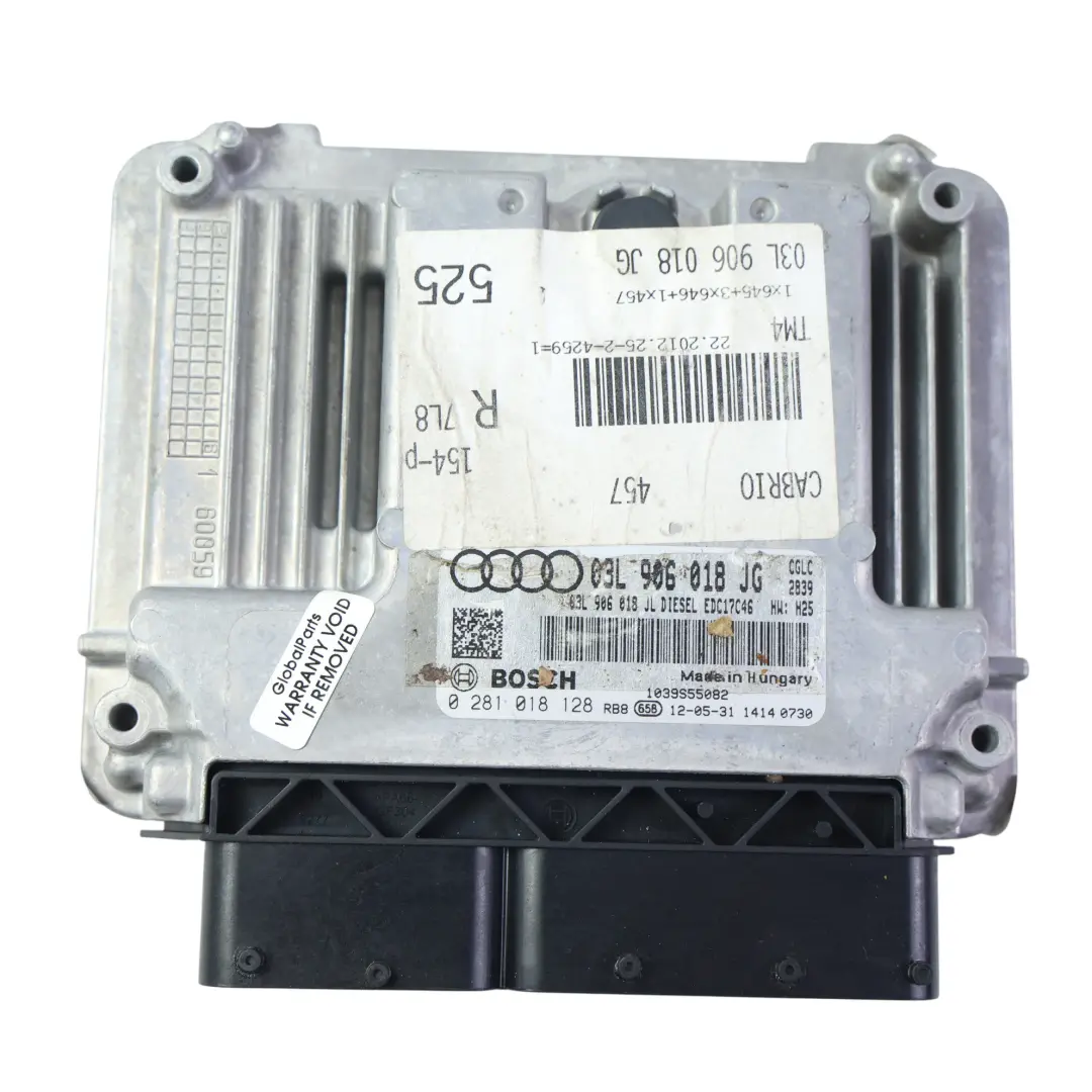 Audi A5 8F 2.0 TDI CGLC 177 PS Steuergeräte Kit Schlüssel Schloss - SKU 03L906018JG-4 - Teilenummer 03L906018JG
