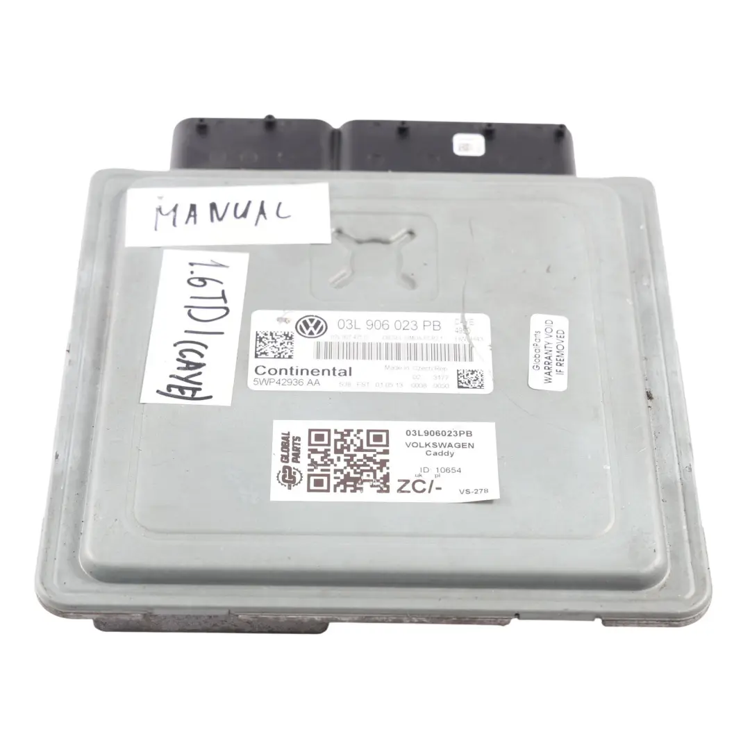 MK2 1.6 TDI 75HP UCE Control Motor Manual para Volkswagen Caddy con número de pieza 03L906023PB Volkswagen Caddy MK2 1.6 TDI 75HP UCE Control Motor Manual - SKU 03L906023PB - Número de pieza 03L906023PB