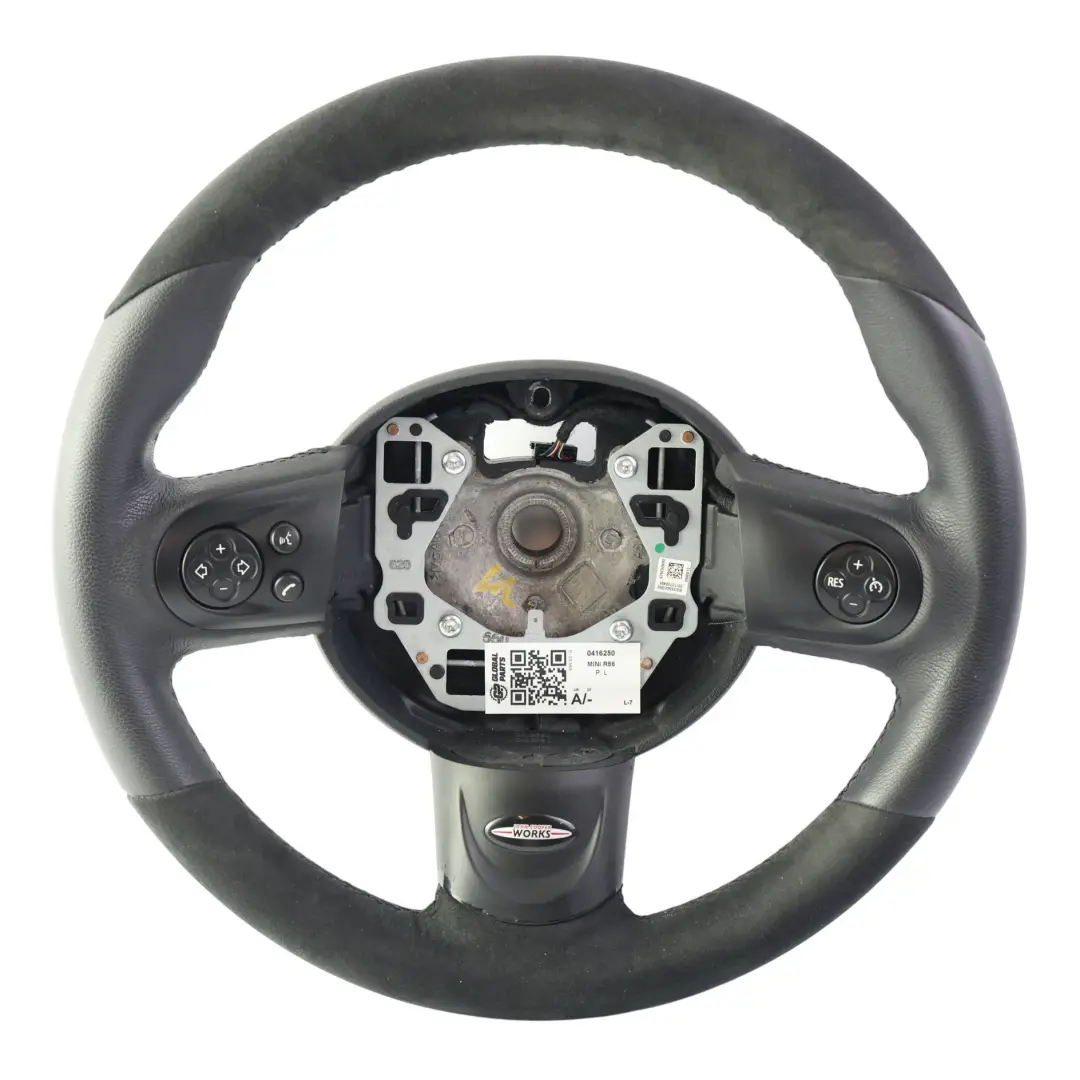 Pelle Nera Alcantara per Mini R55 R56 R57 R58 R60 Volante JCW Sport con numero di parte 0416250 Mini R55 R56 R57 R58 R60 Volante JCW Sport Pelle Nera Alcantara - SKU 0416250 - Numero di parte 0416250