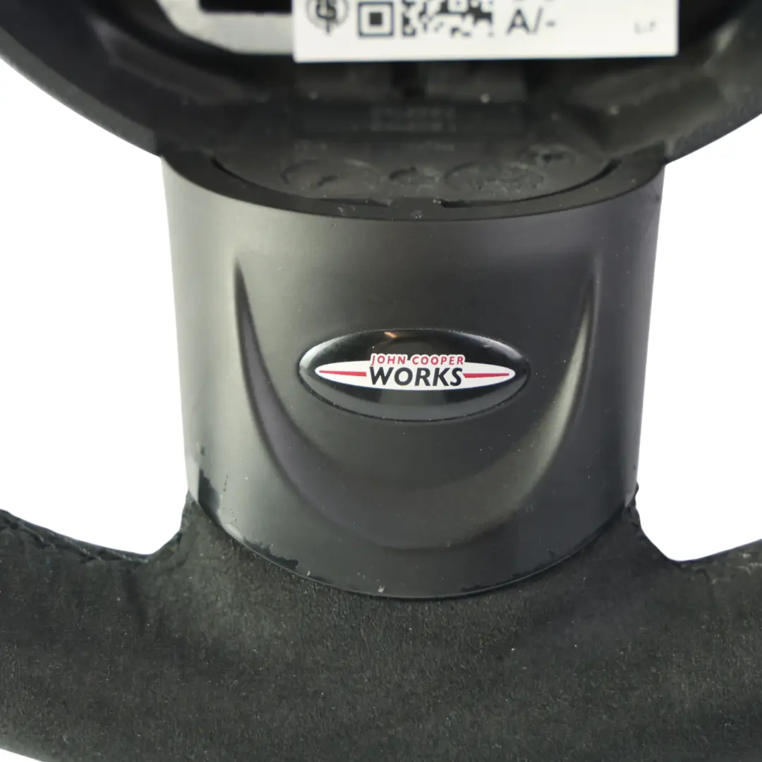 Steering Wheel JCW Sport Black Leather Alcantara to Mini R55 R56 R57 R58 R60 with Part number 0416250 Mini R55 R56 R57 R58 R60 Steering Wheel JCW Sport Black Leather Alcantara - SKU 0416250 - Part number 0416250