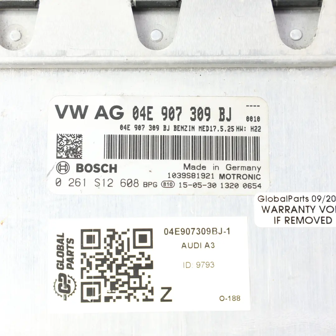 Audi Leon Fr 5F Centralina Motore ECU 150HP 1.4 TSI CZEA Manuale Kit - SKU 04E907309BJ-1 - Numero di parte 04E907309BJ