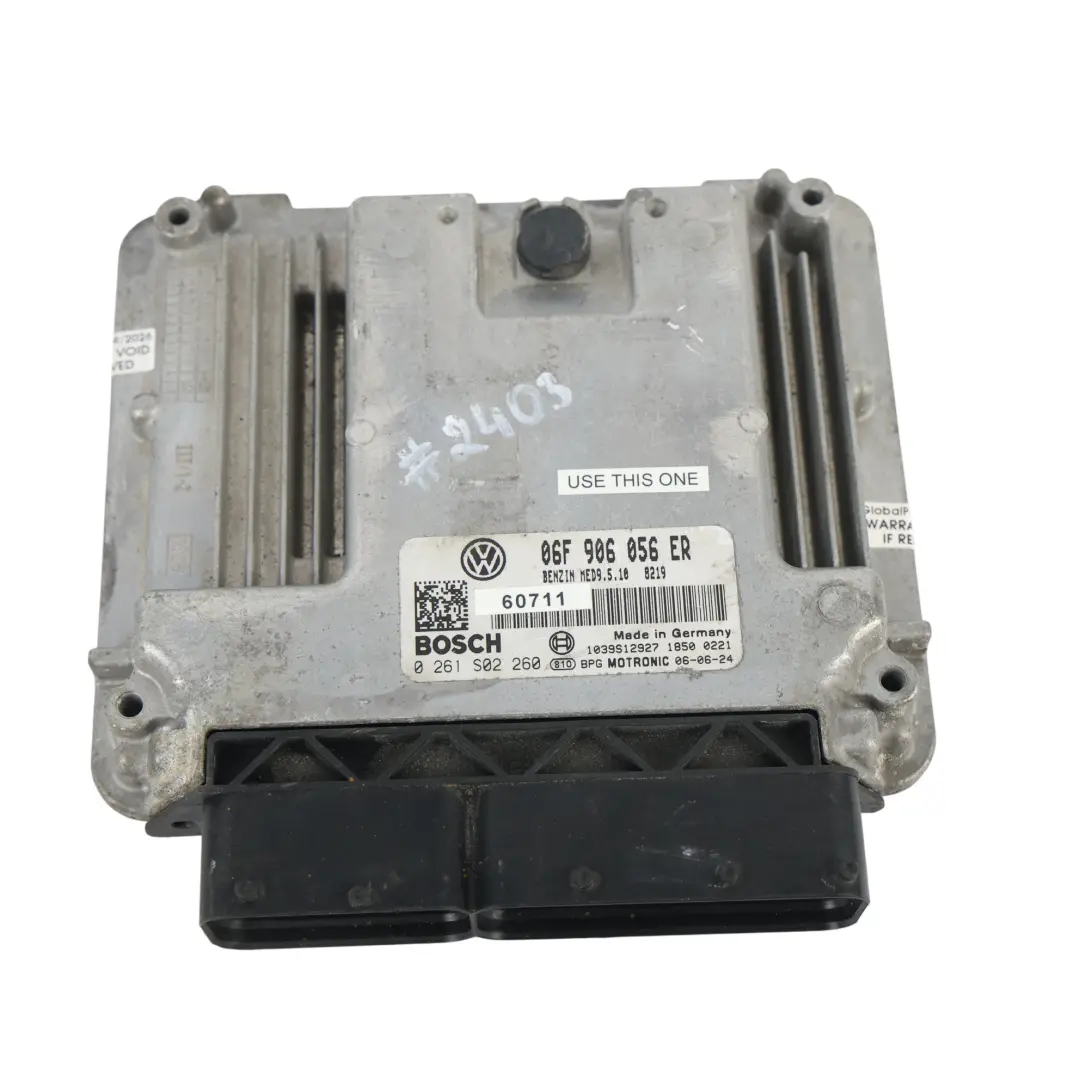 Skoda Octavia 1Z Módulo Control Motor 150 HP 2.0 BVY Manual - SKU 06F906056ER - Número de pieza 06F906056ER
