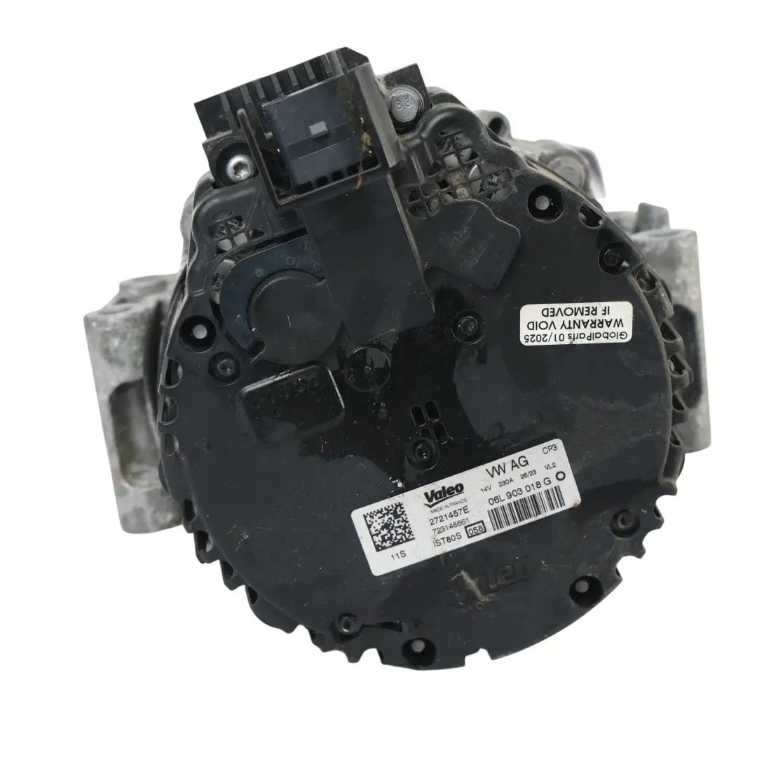 Audi A4 B9 Alternateur 14V 230A Valeo 2.0 Essence DMSB - SKU 06L903018G - Numéro de pièce 06L903018G