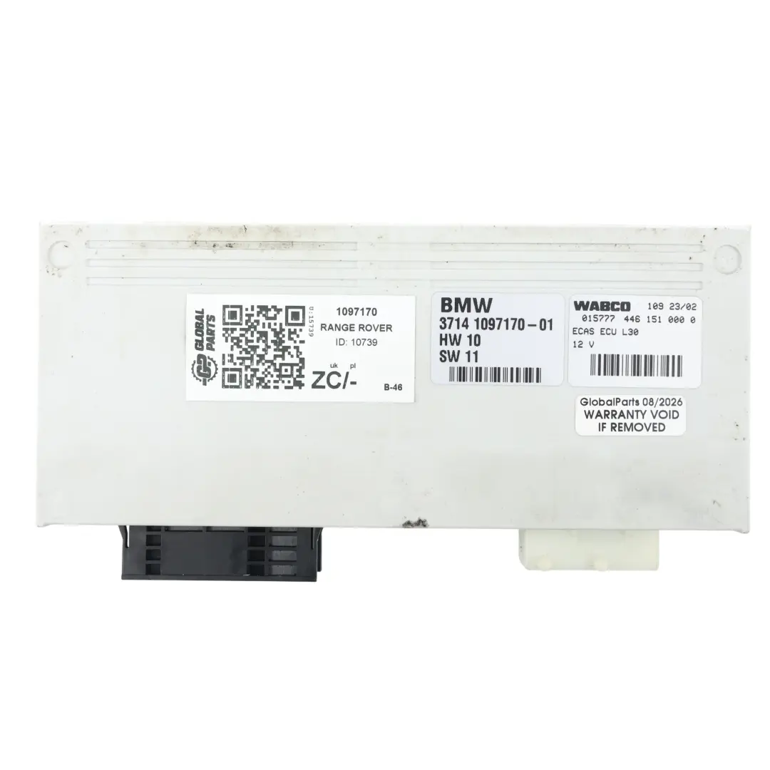 Suspension Control Module Unit ECU to Land Rover Range Rover L322 Air with Part number 1097170 Land Rover Range Rover L322 Air Suspension Control Module Unit ECU - SKU 1097170 - Part number 1097170