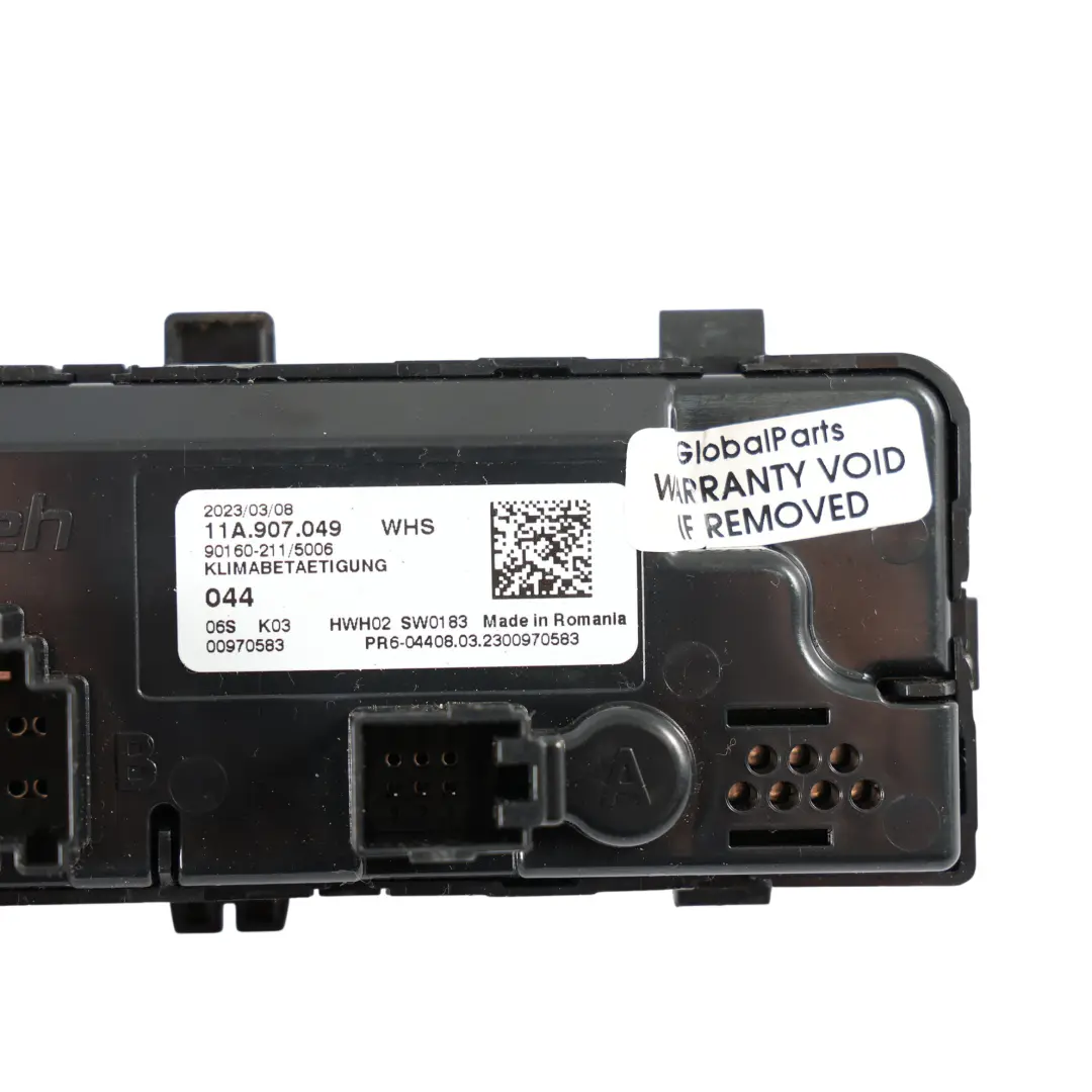 Volkswagen Golf R CD1 Rear Heater AC Climate Control Panel Display - SKU 11A907049 - Part number 11A907049