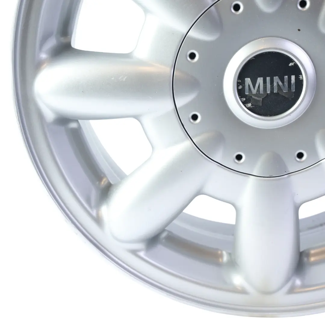 Silber Alu Felge 15" 5,5J ET:45 8-Speiche 82 für Mini Cooper One R50 R52 mit Teilenummer 1512347 Mini Cooper One R50 R52 Silber Alu Felge 15" 5,5J ET:45 8-Speiche 82 - SKU 1512347-2 - Teilenummer 1512347