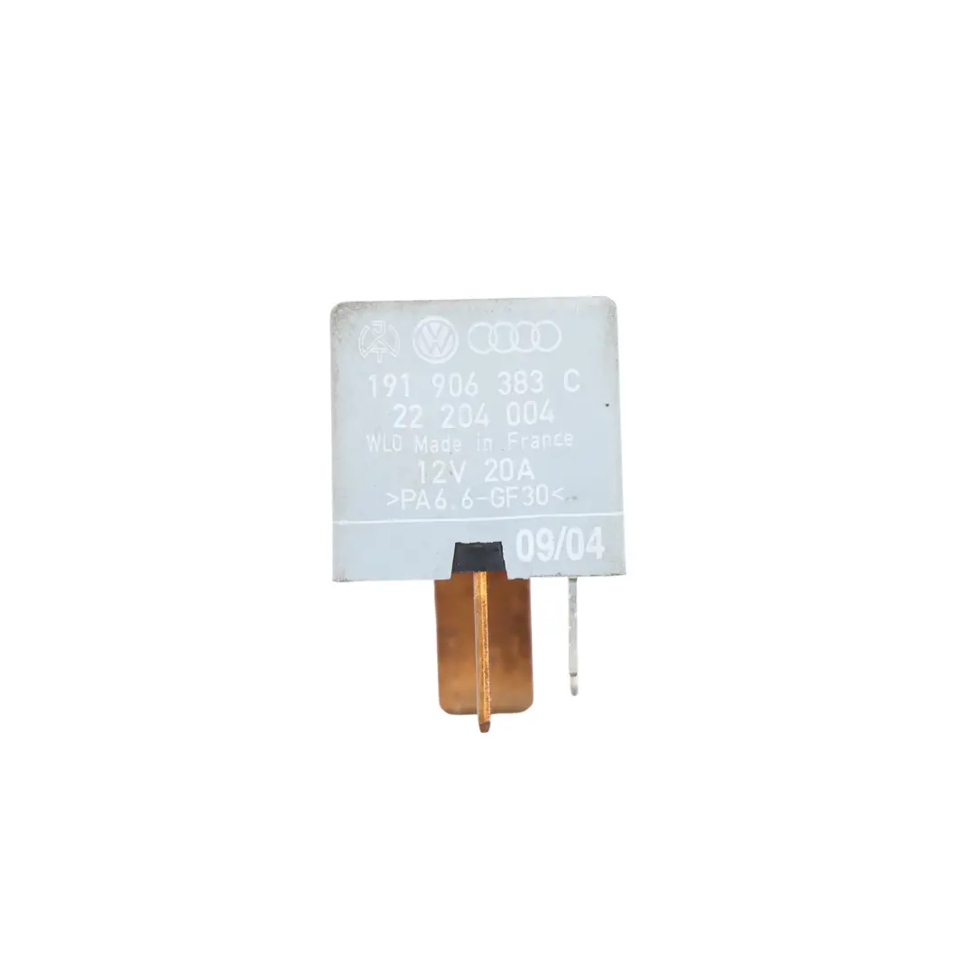Volkswagen Audi Seat Skoda Módulo Relé Unidad 12V 20A 4 Pines - SKU 191906383C-2 - Número de pieza 191906383C
