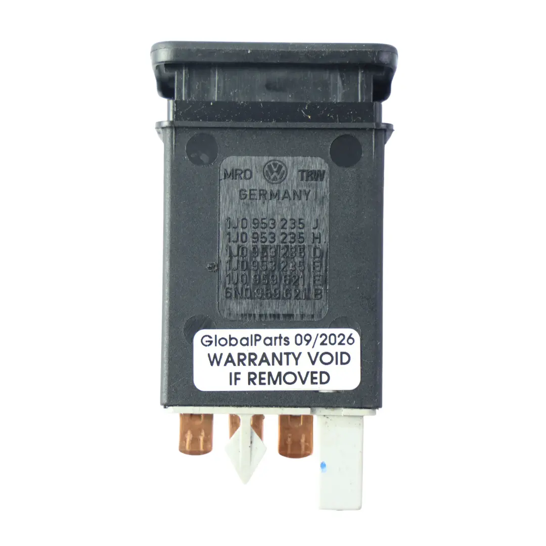 Volkswagen Golf Mk4 Bora Hazard Warning Light Switch - SKU 1J0953235E - Part number 1J0953285E