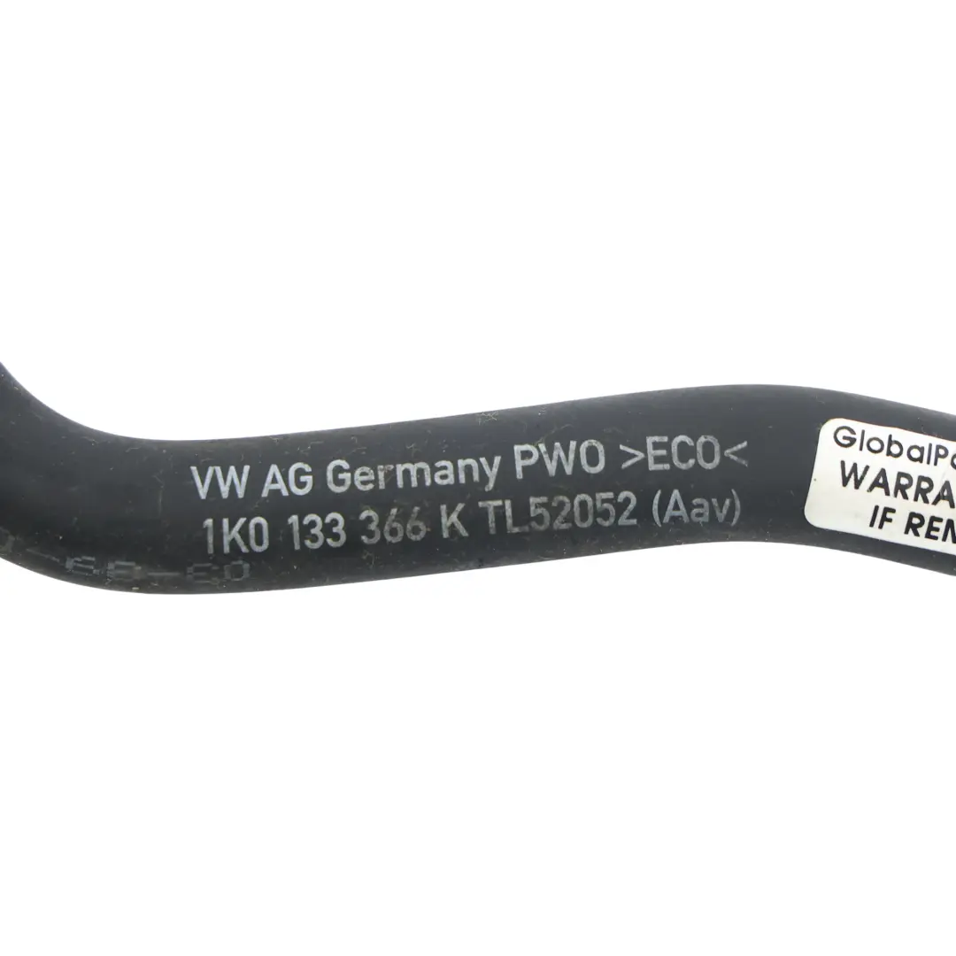 Audi Skoda Octavia 1Z Mk2 Tubo Manguera Refrigerante Agua 2.0 FSI 1K0133366BB - SKU 1K0133366K - Número de pieza 1K0133366K