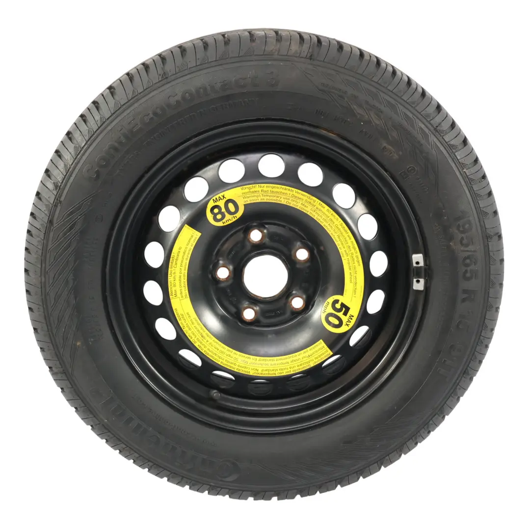 Volkswagen Golf 5 Felga Stalowa 15'' 6J ET47 195/65 Czarna - SKU 1K0601027C-1 - Numer Części 1K0601027C