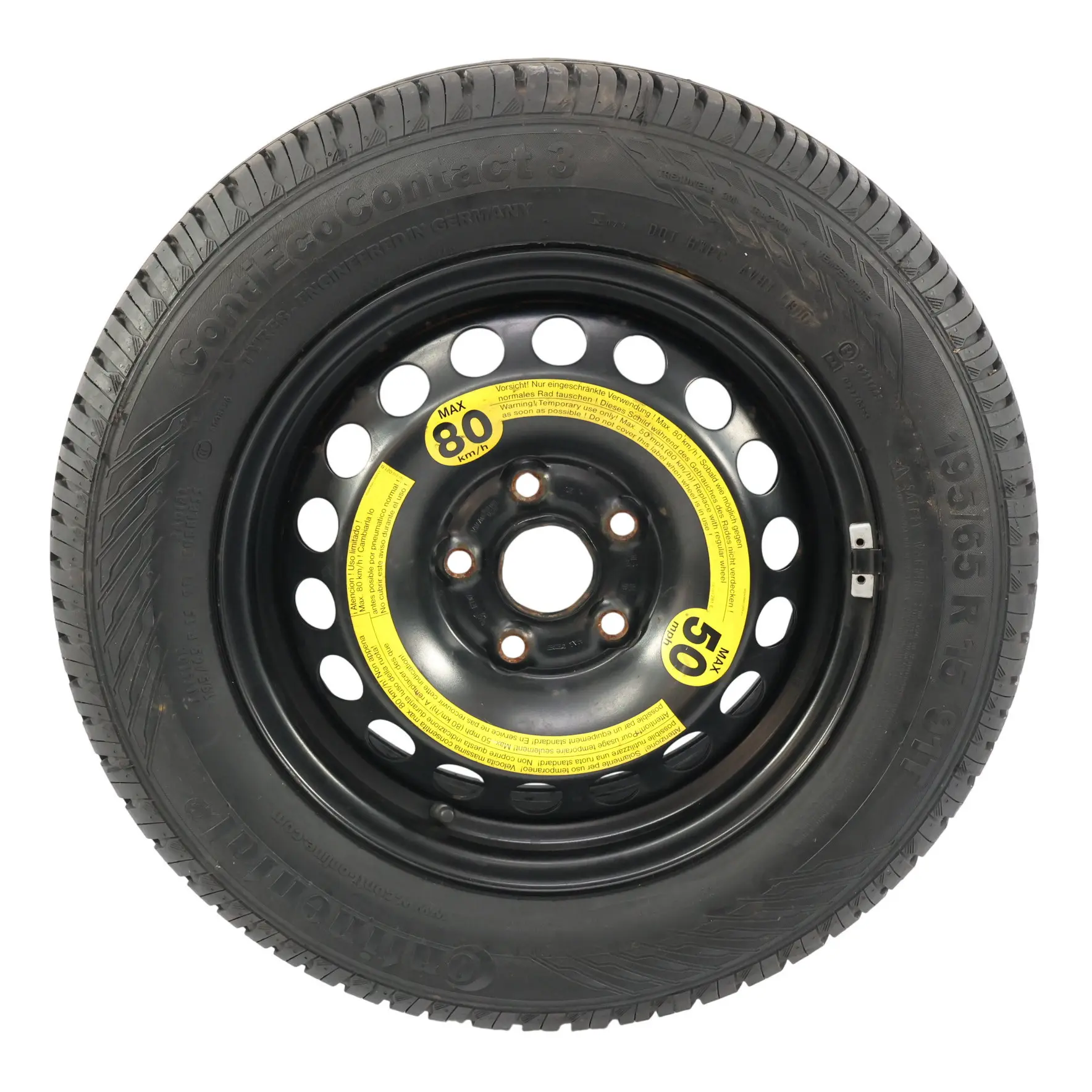 Volkswagen Golf 5 Llanta Acero Neumático 15'' 6J ET:47 195/65 Negro 1K0601027C