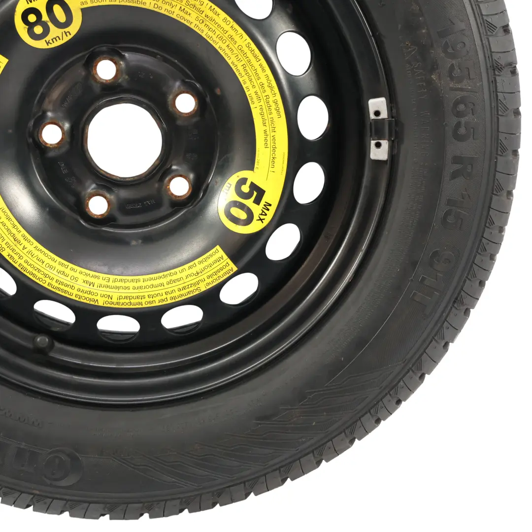 Steel Wheel Tyre Rim 15'' 6J ET:47 195/65 Black to Volkswagen Golf 5 with Part number 1K0601027C Volkswagen Golf 5 Steel Wheel Tyre Rim 15'' 6J ET:47 195/65 Black - SKU 1K0601027C-1 - Part number 1K0601027C