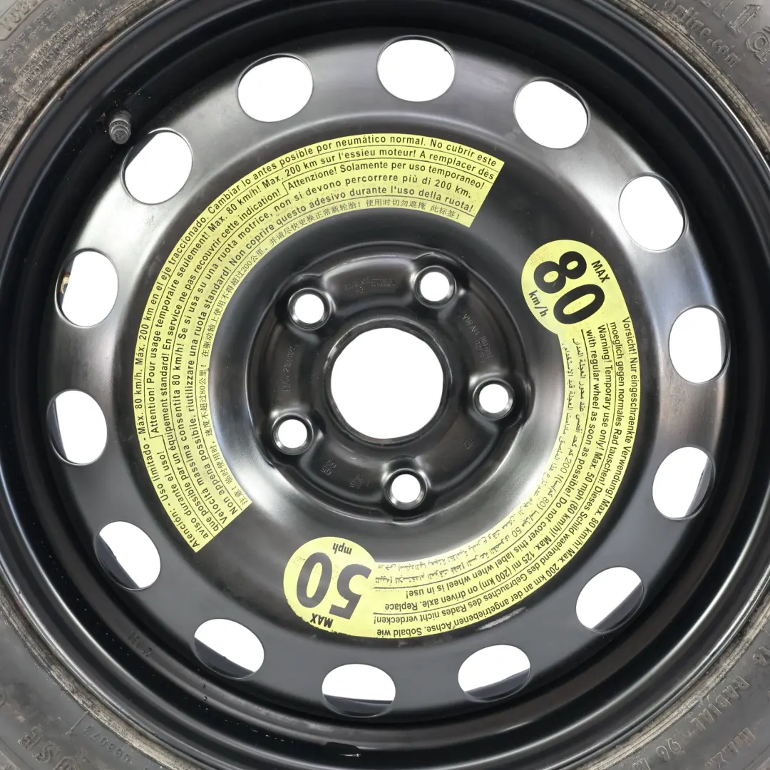 Volkswagen Golf Mk6 Koło Dojazdowe 16" 3,5J ET:22.5 125/70 - SKU 1K0601027S-2 - Numer Części 1K0601027S