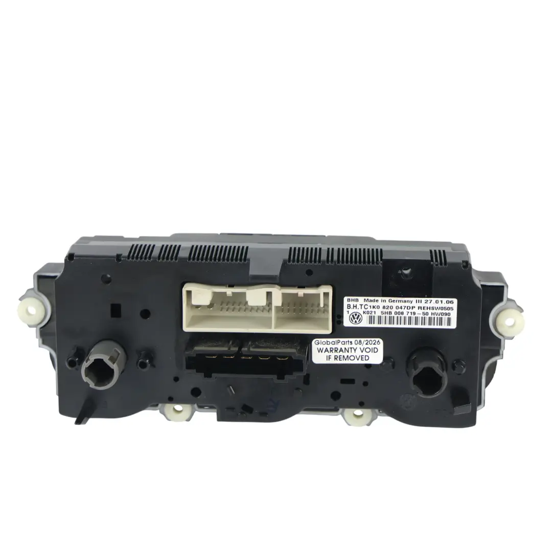 Mk5 Heater Climate Control Switch Panel to Volkswagen Golf with Part number 1K0820047DP Volkswagen Golf Mk5 Heater Climate Control Switch Panel - SKU 1K0820047DP - Part number 1K0820047DP