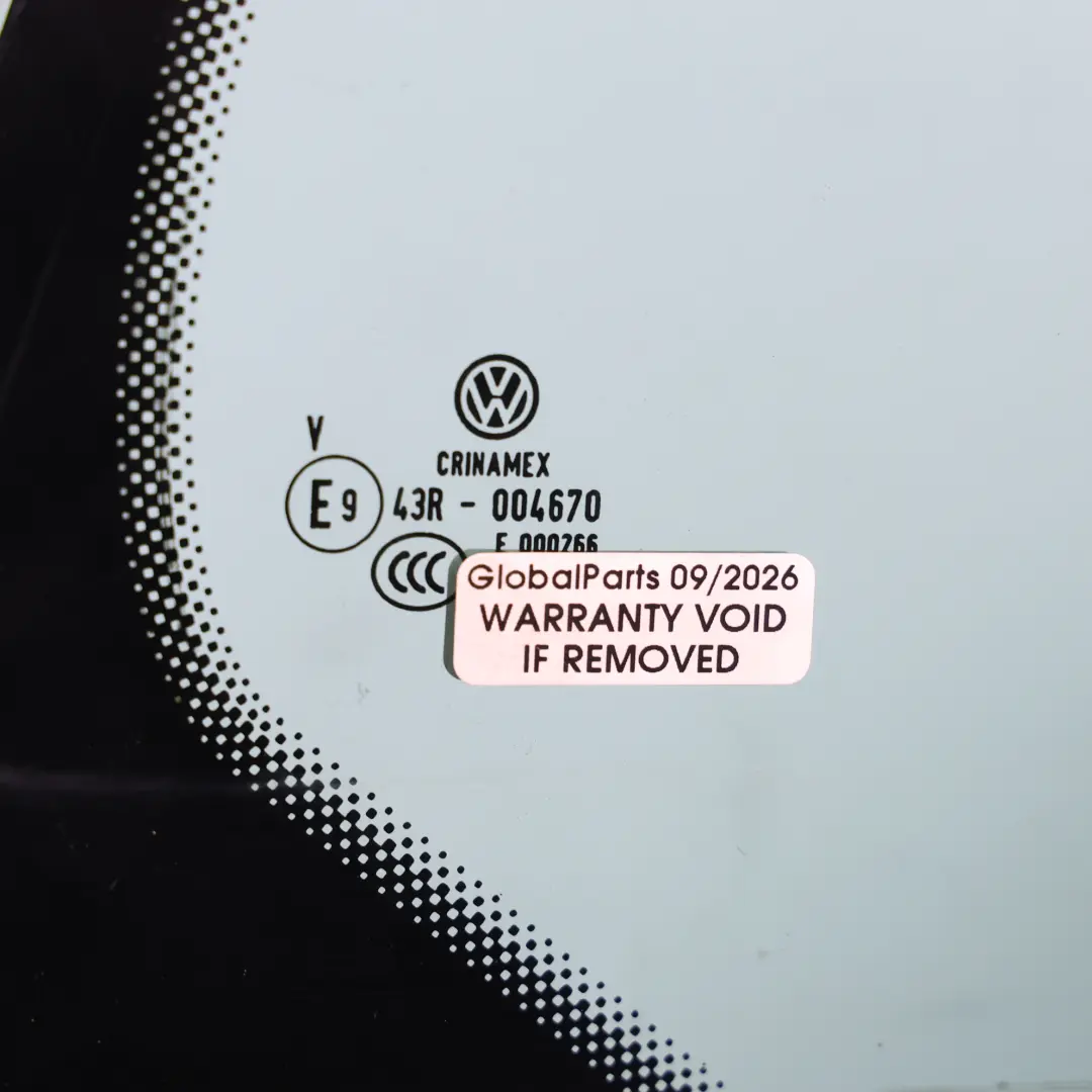 Vetro Quarto Posteriore Destro Blu per Volkswagen Golf Variant Aj5 con numero di parte 1K9845216C Volkswagen Golf Variant Aj5 Vetro Quarto Posteriore Destro Blu - SKU 1K9845216C - Numero di parte 1K9845216C
