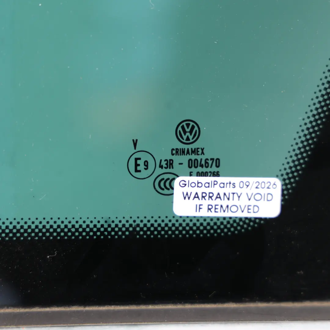 Volkswagen Golf Mk6 Side Quarter Window Glass Green Right O/S - SKU 1K9845298AN - Part number 1K9845298AN