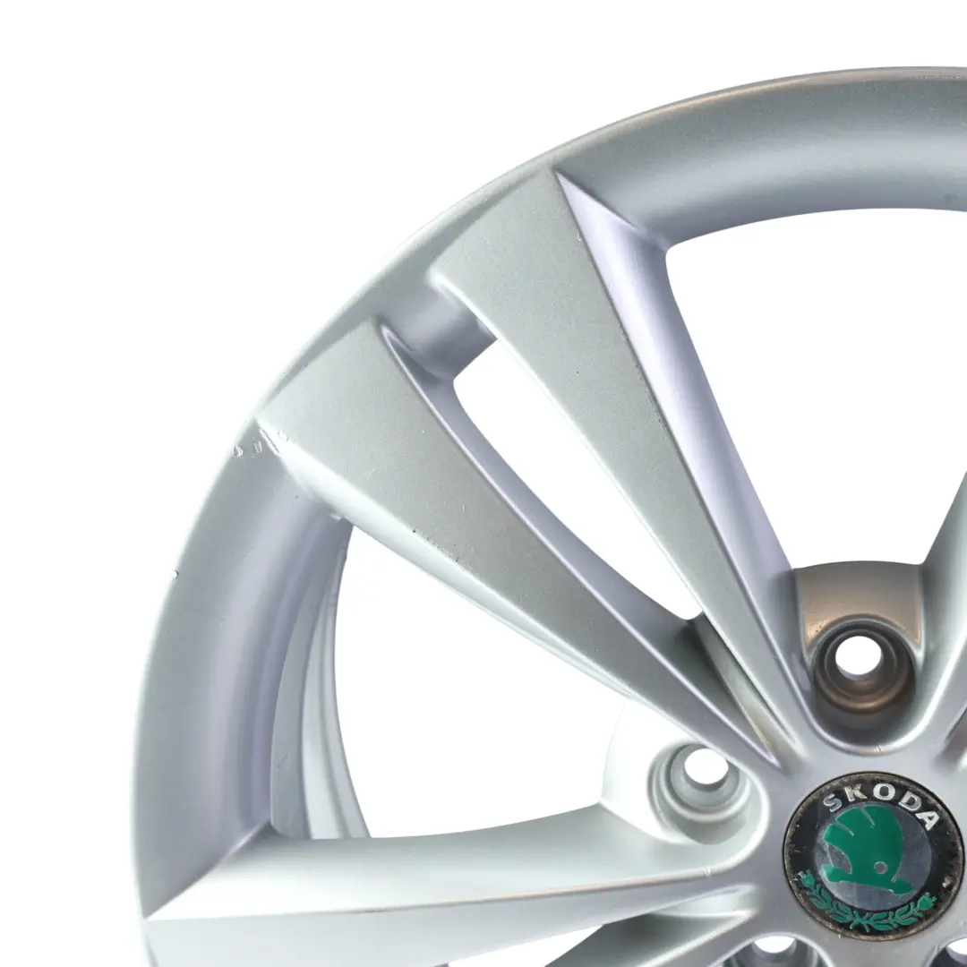Skoda Octavia RS Mk2 Silver Wheel Alloy Rim 18" 7.5J ET:51 - SKU 1Z0601025AD-2 - Part number 1Z0601025AD