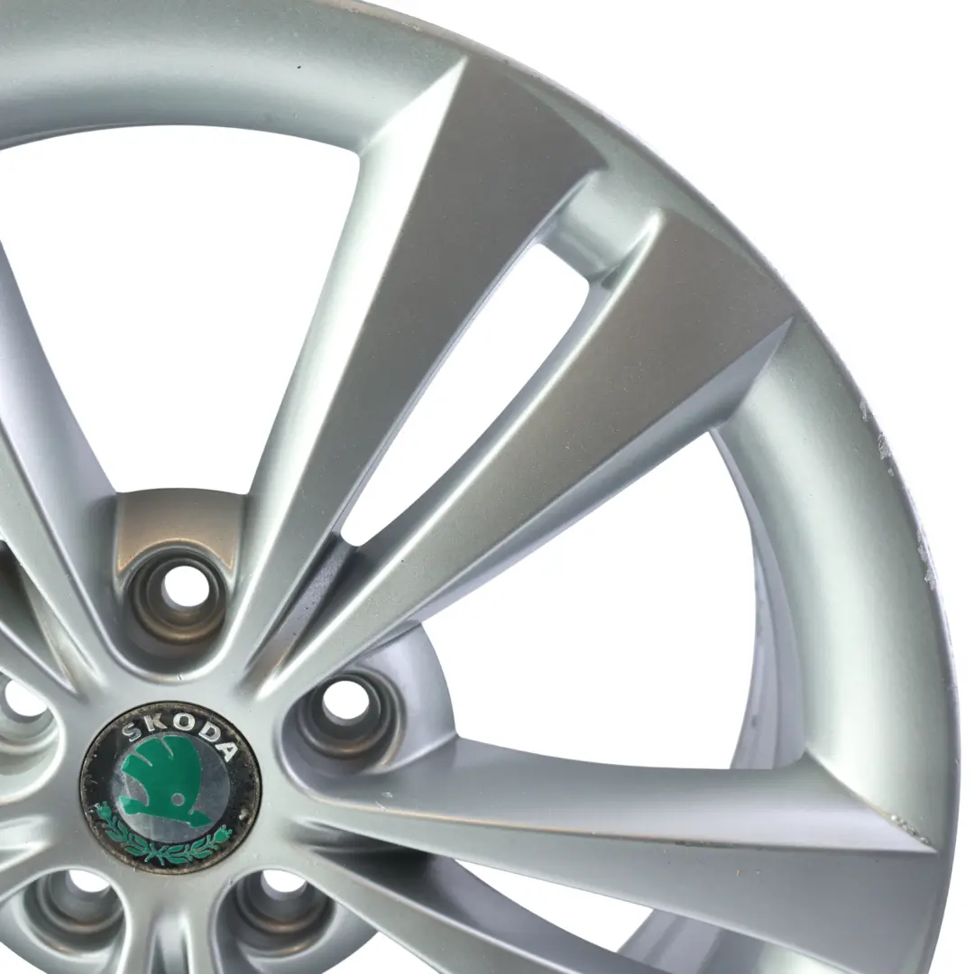 Skoda Octavia RS Mk2 Silver Wheel Alloy Rim 18" 7.5J ET:51 - SKU 1Z0601025AD-2 - Part number 1Z0601025AD