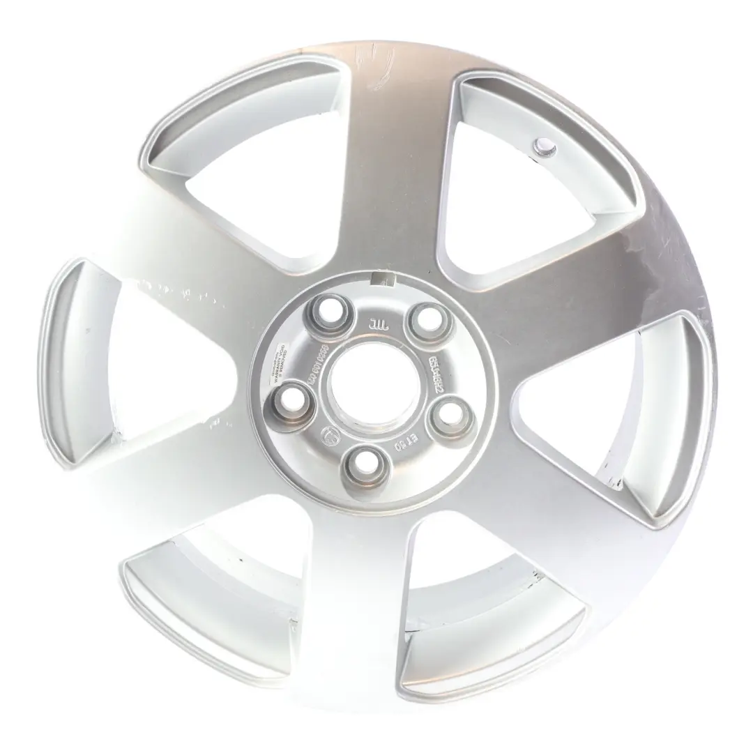 Skoda Octavia II Silver Alloy Wheel Rim 6,5J 16" ET:50 1Z0601025B - SKU 1Z0601025B-1 - Part number 1Z0601025B-1