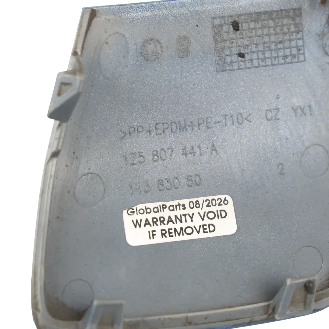 Skoda Octavia 1Z Cache Crochet Remorquage Pare-Chocs Arrière Bleu Madra Race 8X - SKU 1Z5807441A-MDR - Numéro de pièce 1Z5807441A