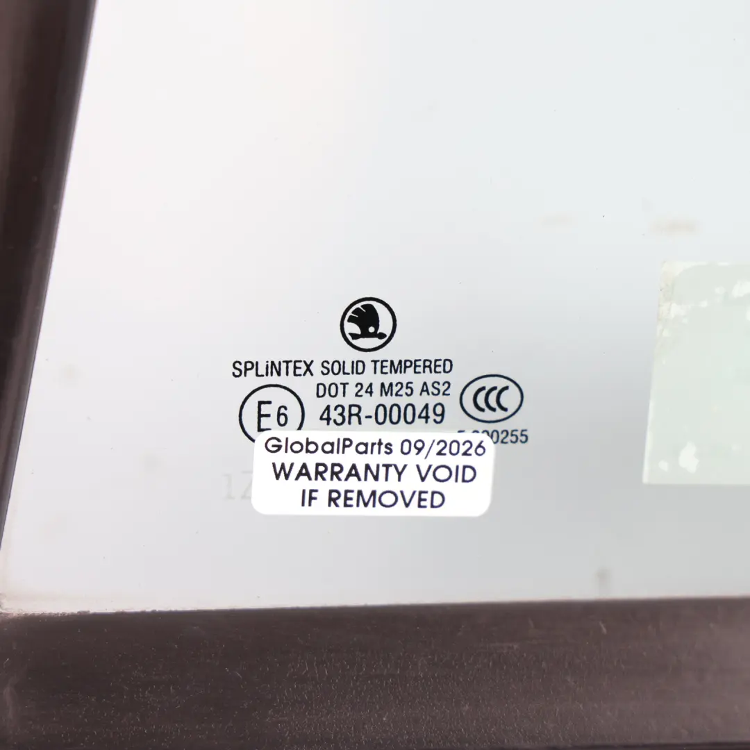 1Z Mk2 Rear Door Window Seal Glass AS2 Left N/S to Skoda Octavia with Part number 1Z9845209J Skoda Octavia 1Z Mk2 Rear Door Window Seal Glass AS2 Left N/S - SKU 1Z9845209J - Part number 1Z9845209J