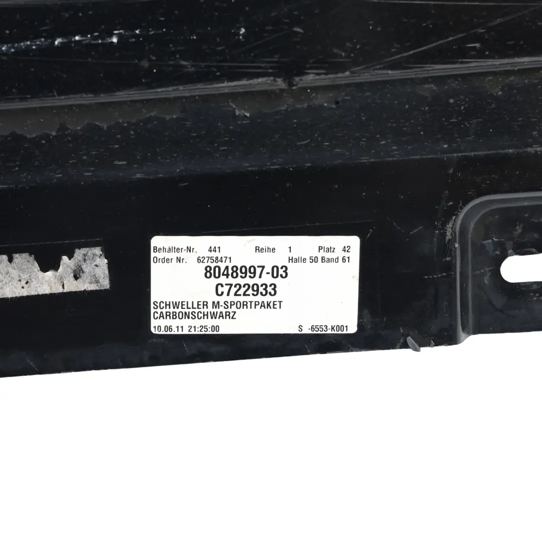 BMW F10 F11 Próg M-Pakiet M5 Listwa Progowa Lewa Carbon Black Czarny - 416 - SKU 2298067-CAR1 - Numer Części 2298067