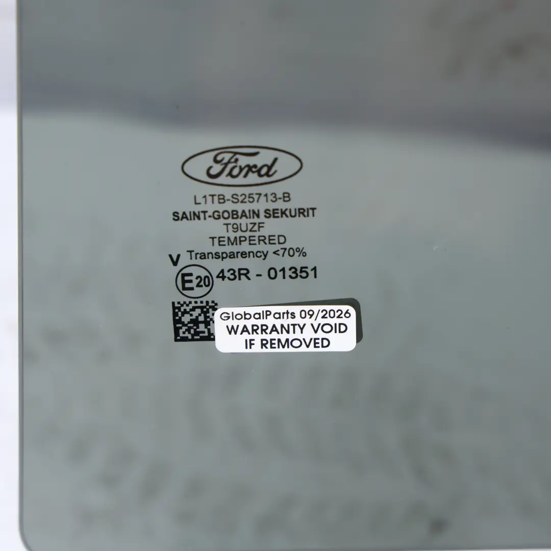 Ford Puma Rear Door Window Glass Left N/S 70% Tinted L1TB-S25713-B - SKU 2421282 - Part number 2421282