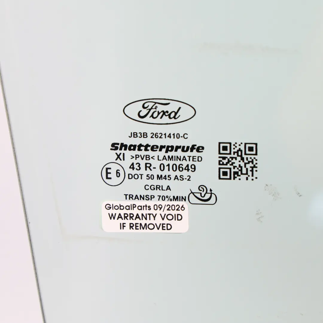 Ford Ranger Mk6 Front Door Window Glass Glazing AS2 Right O/S JB3B-2121410-DC - SKU 2468377 - Part number 2468377