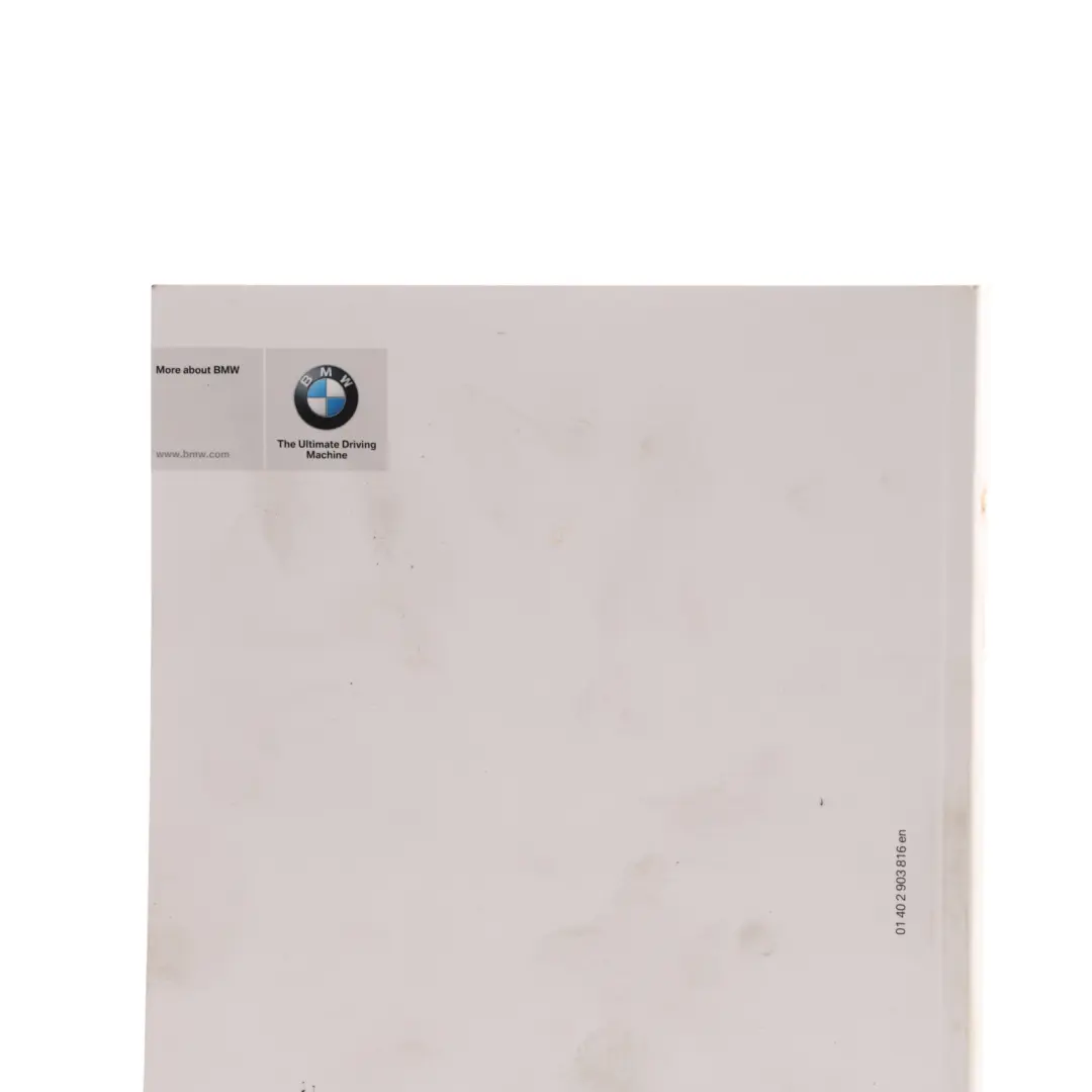 BMW F30 Saloon Service Booklet Owner's Handbook Instructions Book - SKU 2903816 - Part number 2903816
