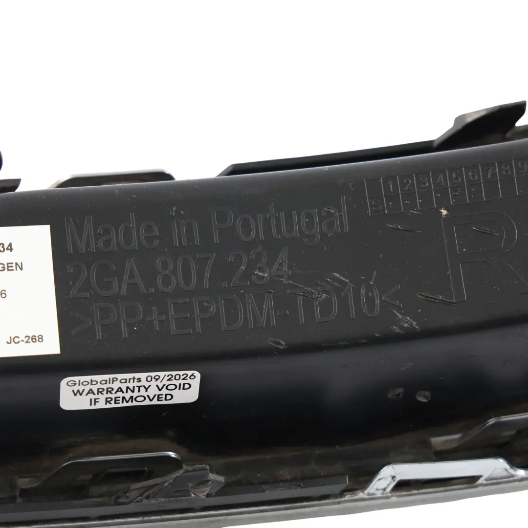 Bumper Closing Element Trim Panel Rear Right O/S to Volkswagen T-Roc with Part number 2GA807234 Volkswagen T-Roc Bumper Closing Element Trim Panel Rear Right O/S - SKU 2GA807234 - Part number 2GA807234