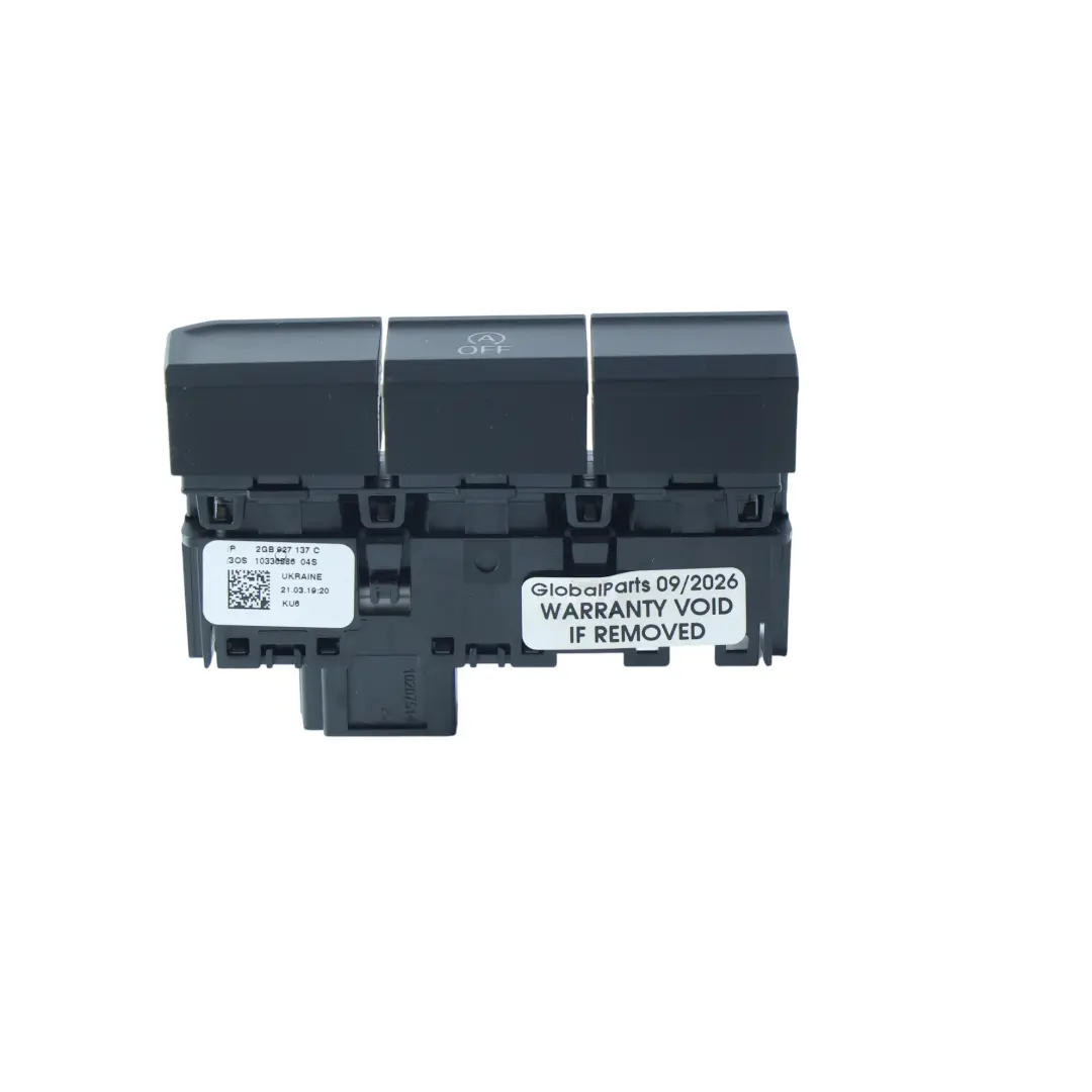 Volkswagen T-Roc R-Li Bouton Commutateur Start Stop Moteur - SKU 2GB927137C - Numéro de pièce 2GB927137C