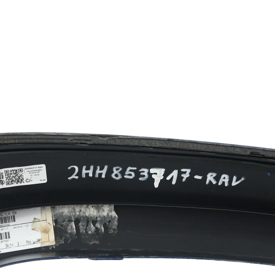 VW Amarok Mk1 Wheel Arch Moulding Front Left N/S Ravenna Blue - A5W - SKU 2HH853717-RAV - Part number 2HH853717