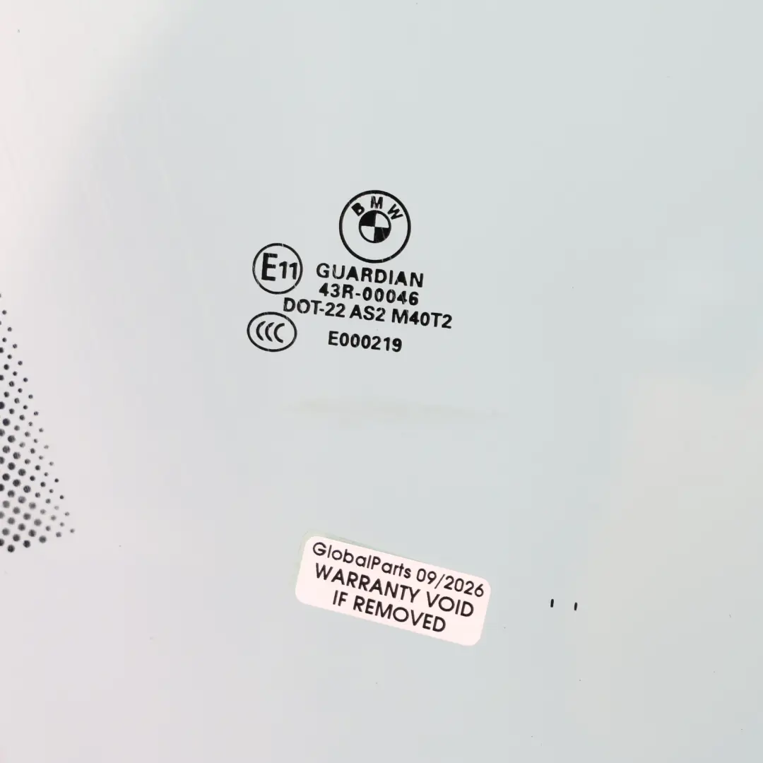 BMW Z4 E86 Door Window Glass Glazing Right O/S AS2 - SKU 3420706 - Part number 3420706