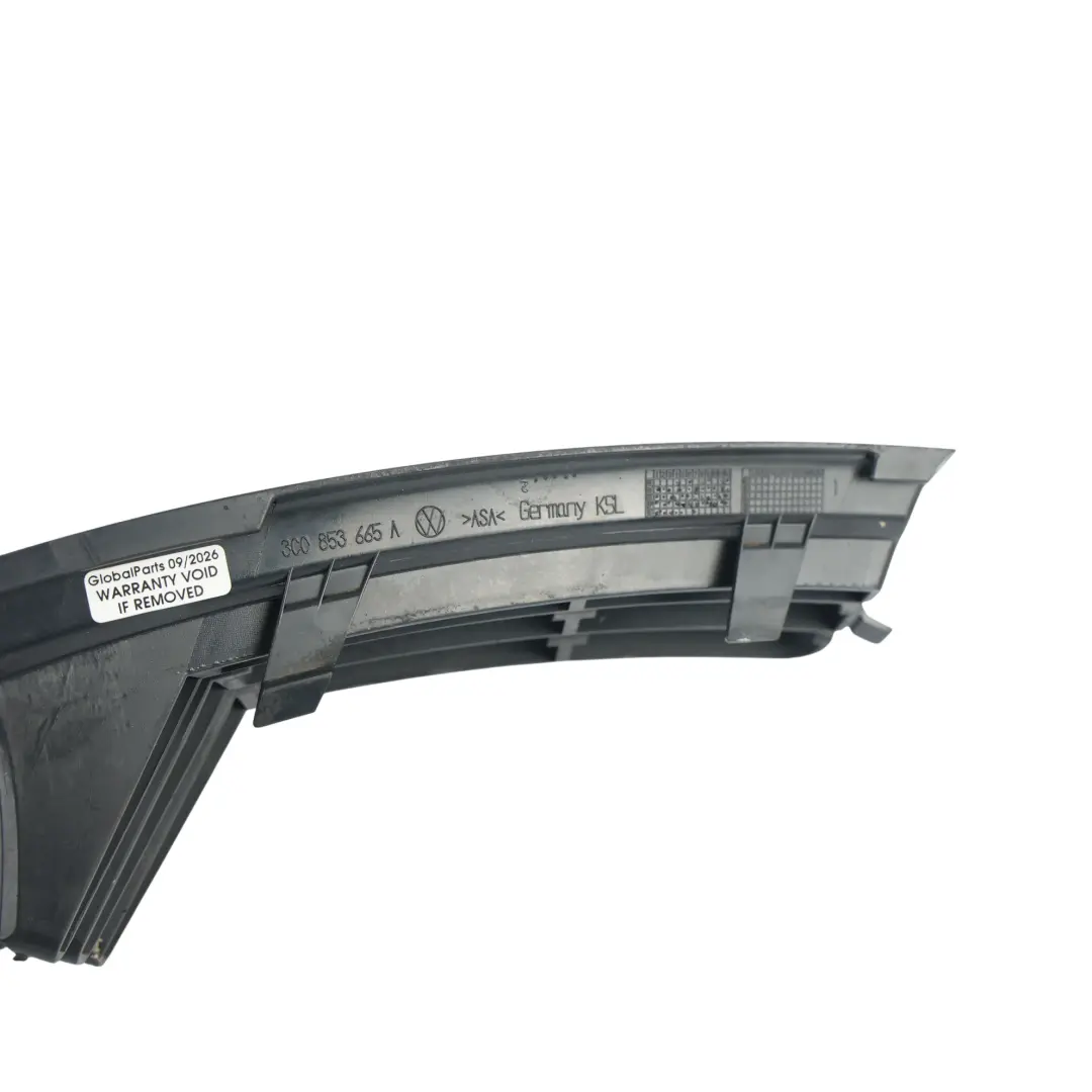 Volkswagen Passat B6 Moldura Rejilla Parachoques Delantero Izquierda - SKU 3C0853665A - Número de pieza 3C0853665A