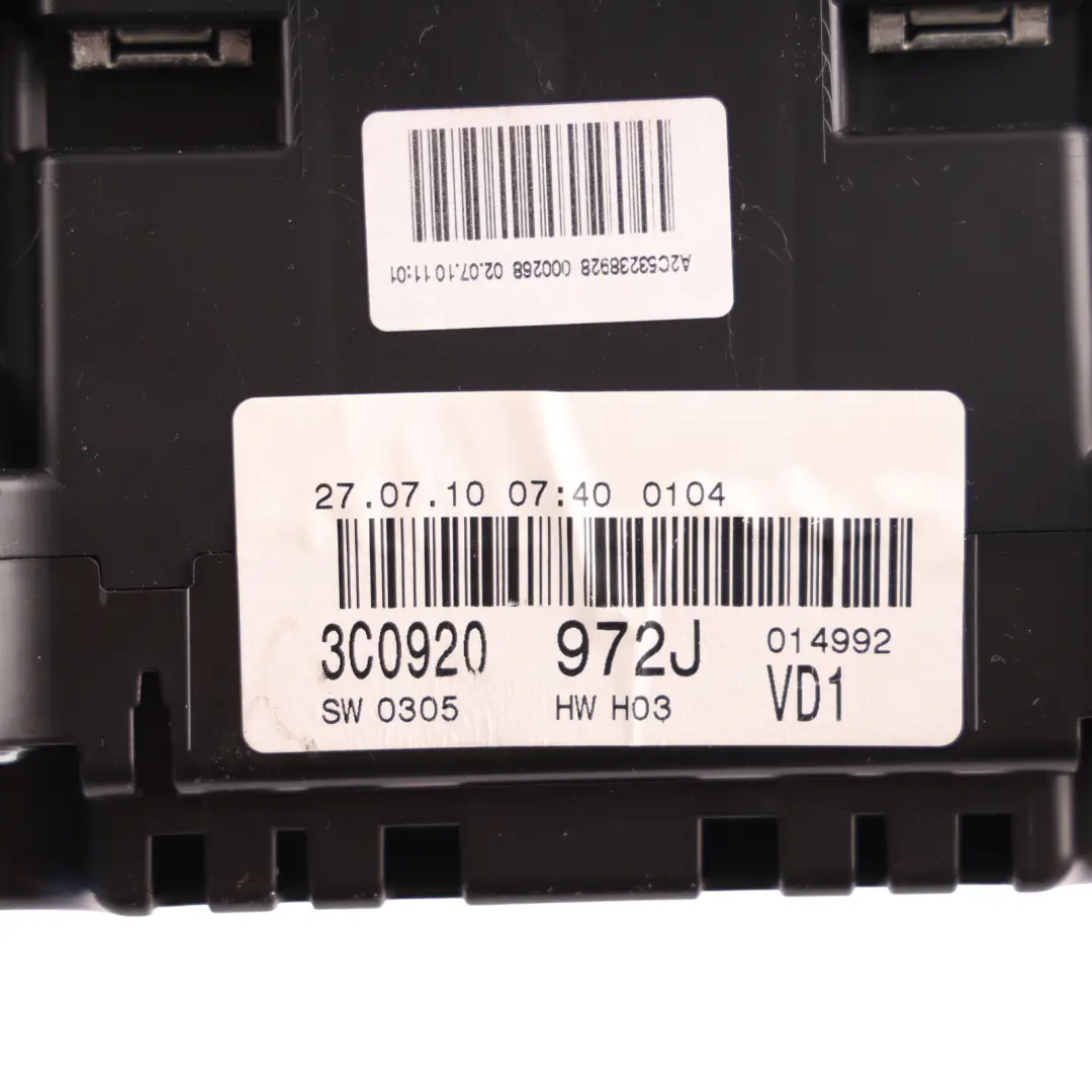 Volkswagen Passat B6 Instrument Cluster Speedo Clocks Diesel Manual - SKU RHD-3C0920972J - Part number 3C0920972J