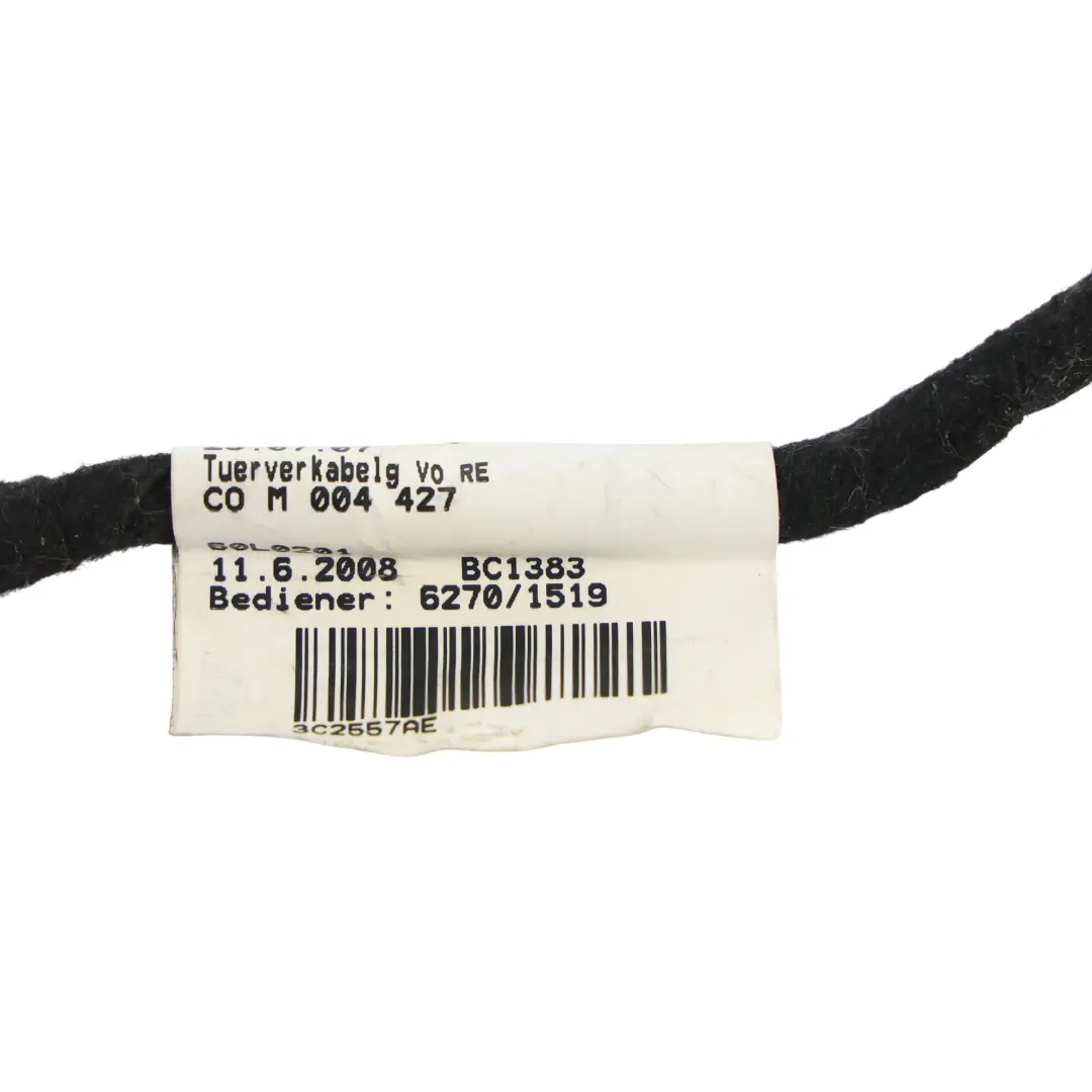 Door Wire Harness Cable Loom Front Rear Driver's Side to VW Passat B6 with Part number 3C2971557AE VW Passat B6 Door Wire Harness Cable Loom Front Rear Driver's Side - SKU RHD-3C2971557AE - Part number 3C2971557AE