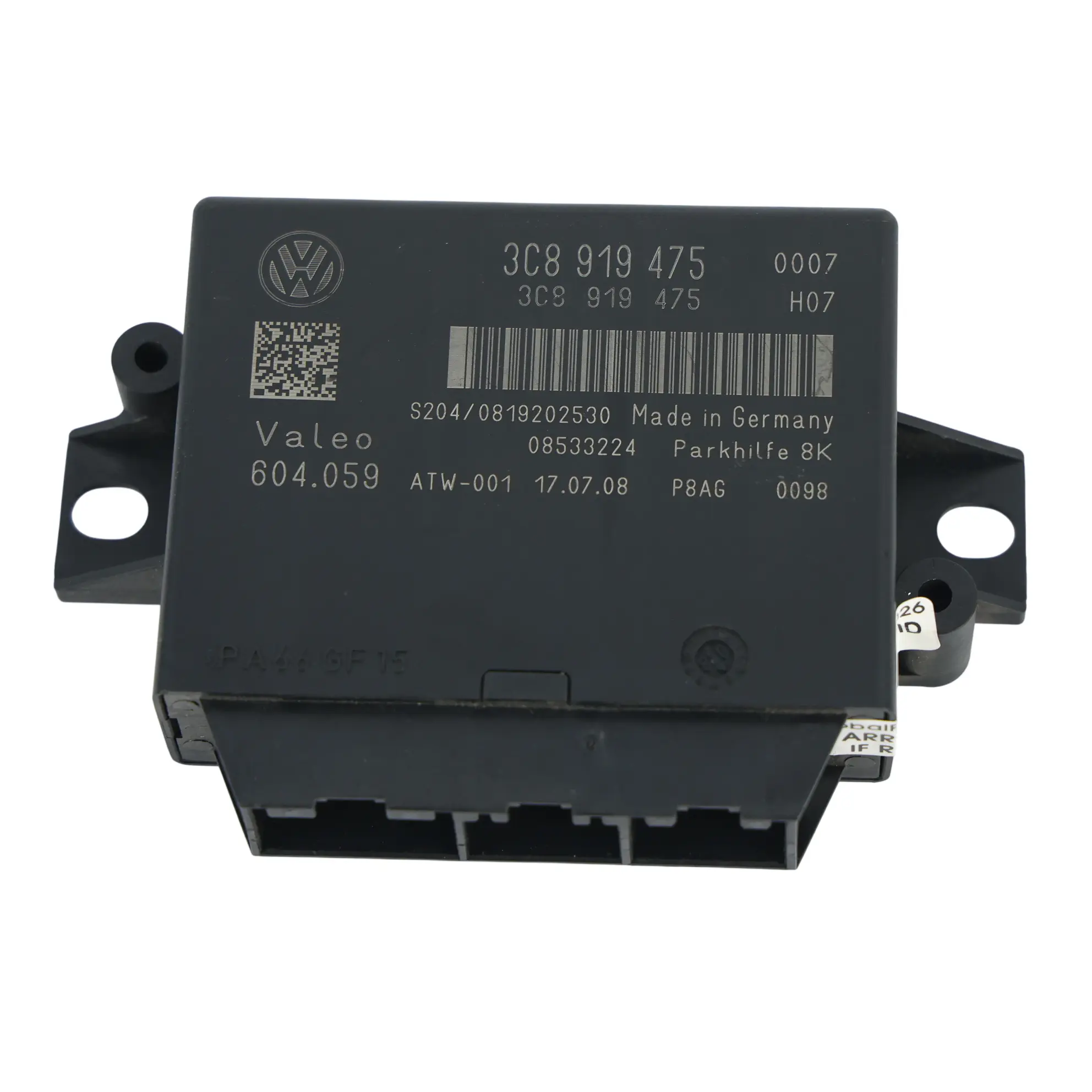 Volkswagen Passat CC Moduł Sterowania Czujnikami Parkowania PDC 3C8919475