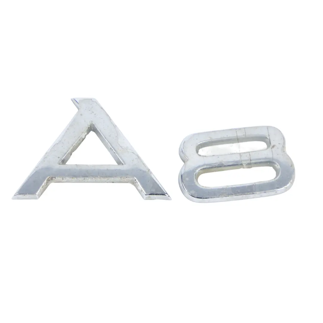 Trunk Boot Emblem Lettering "A8" to Audi A8 D4 Rear Tailgate with Part number 4D0853741D Audi A8 D4 Rear Tailgate Trunk Boot Emblem Lettering "A8" - SKU 4D0853741D - Part number 4D0853741D