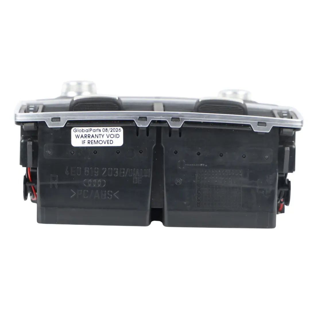Audi A8 D3 Grille Aération Centrale Arrière Console Climatisation - SKU 4E0819203B - Numéro de pièce 4E0819203B
