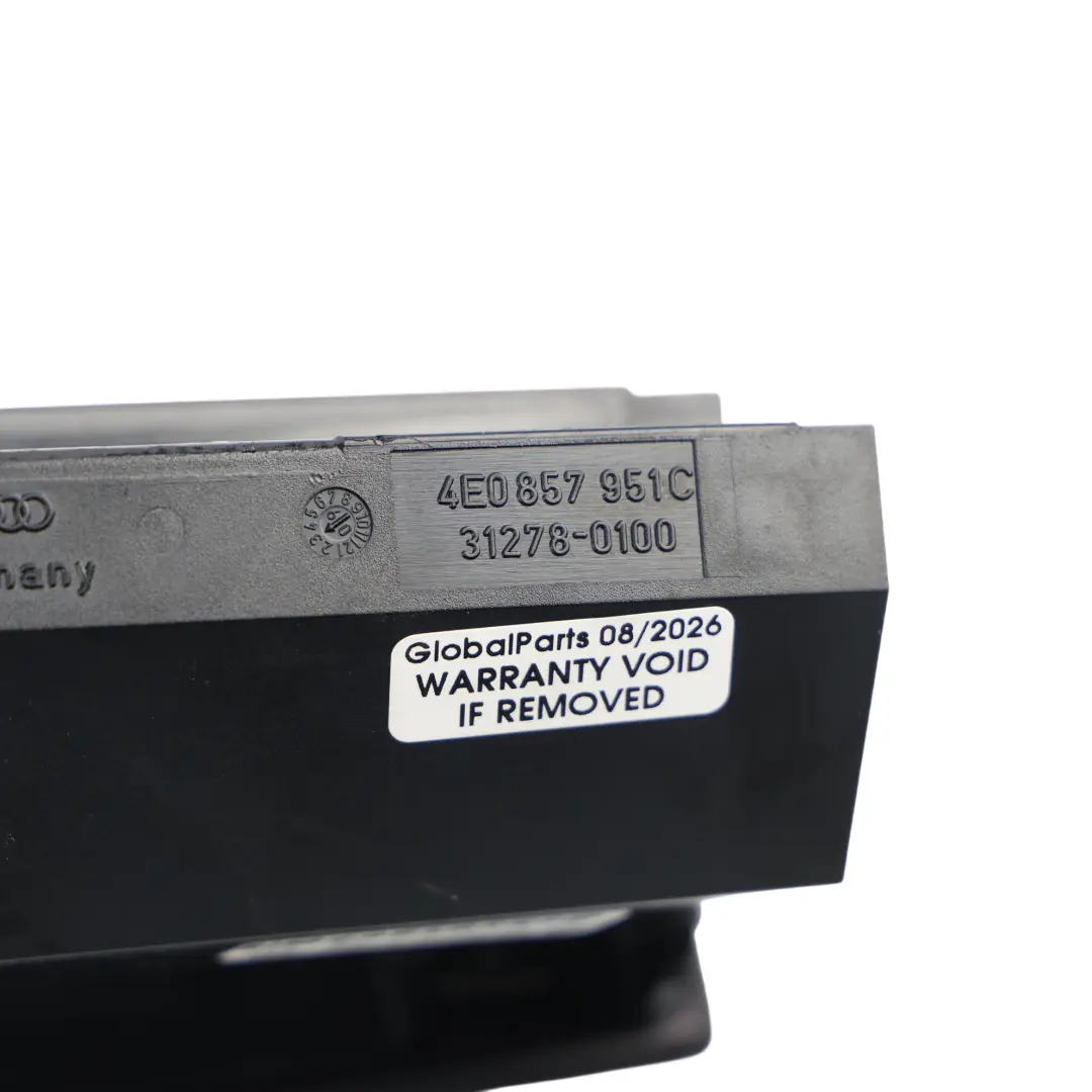Audi A8 D3 Mittelkonsole Vorne Aschenbecher Ablage Seelenschwarz - SKU 4E0857951C - Teilenummer 4E0857951C