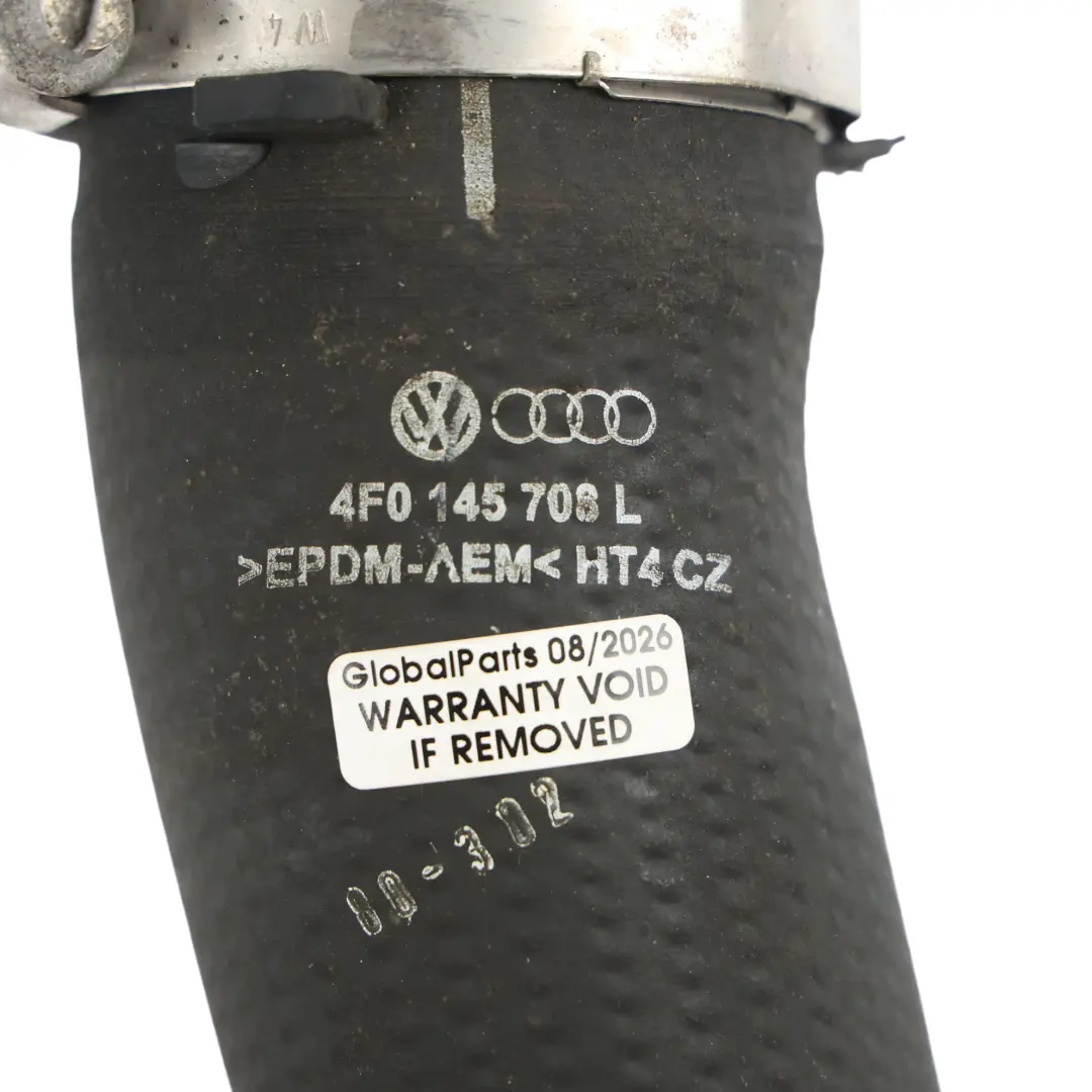 Pressure Line Pipe Tube Hose Lower Right O/S to Audi A6 C6 Intercooler with Part number 4F0145708L Audi A6 C6 Intercooler Pressure Line Pipe Tube Hose Lower Right O/S - SKU 4F0145708L - Part number 4F0145708L