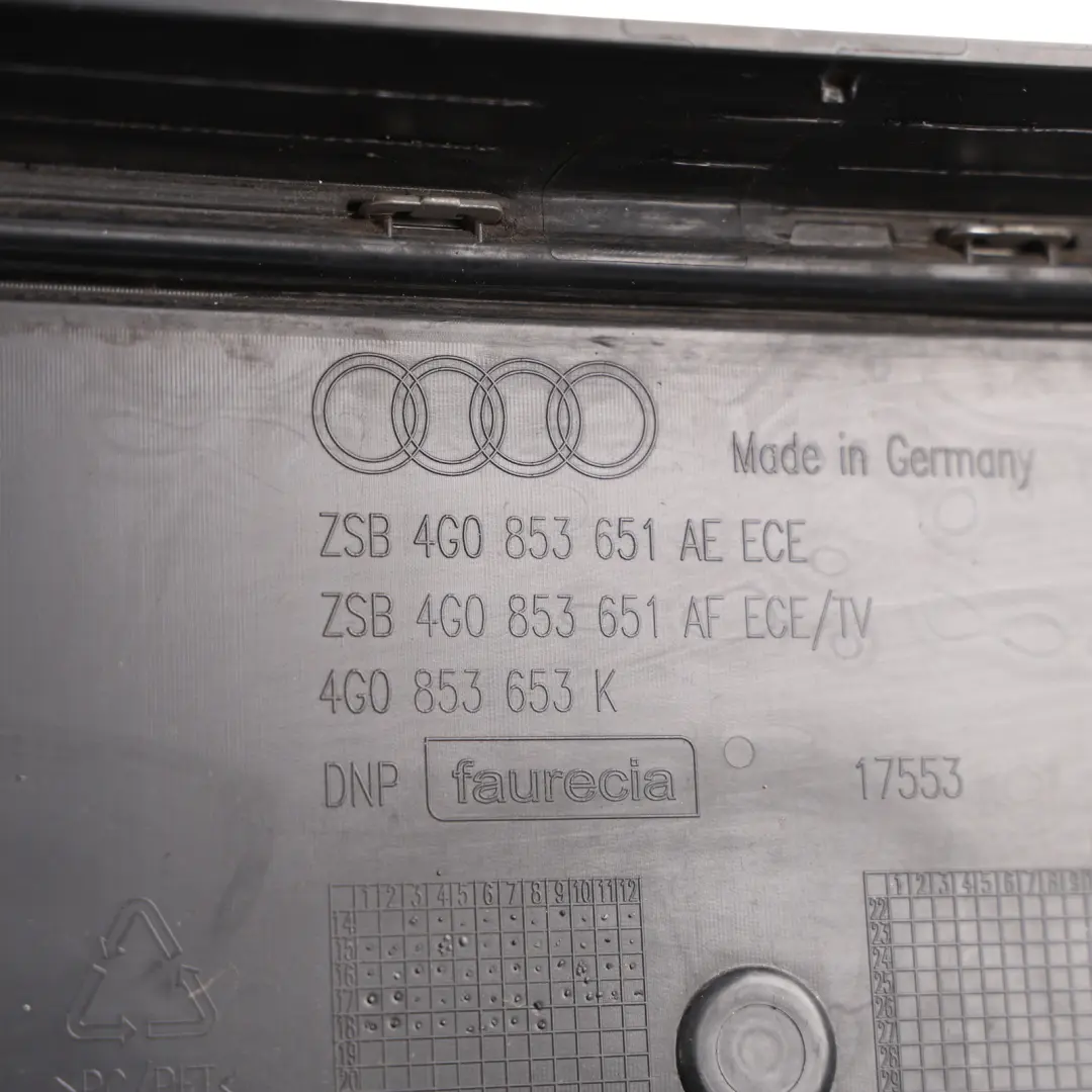 Audi A6 C7 Front Radiator Grille Trim Panel Beam Cover Chrome - SKU 4G0853651AE-1 - Part number 4G0853651AE